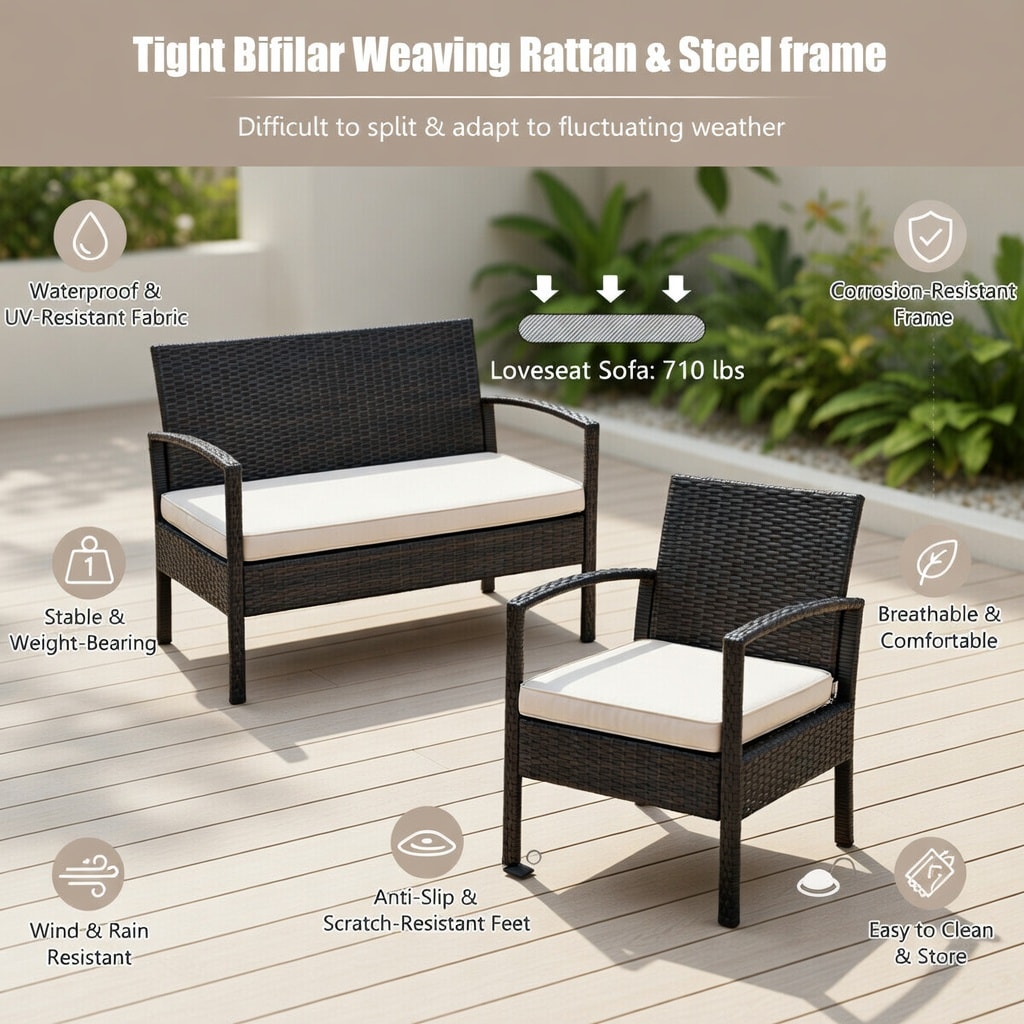 Choco Moon WYC-WQ17291-LS Patio-Conversation-Sets - View #4