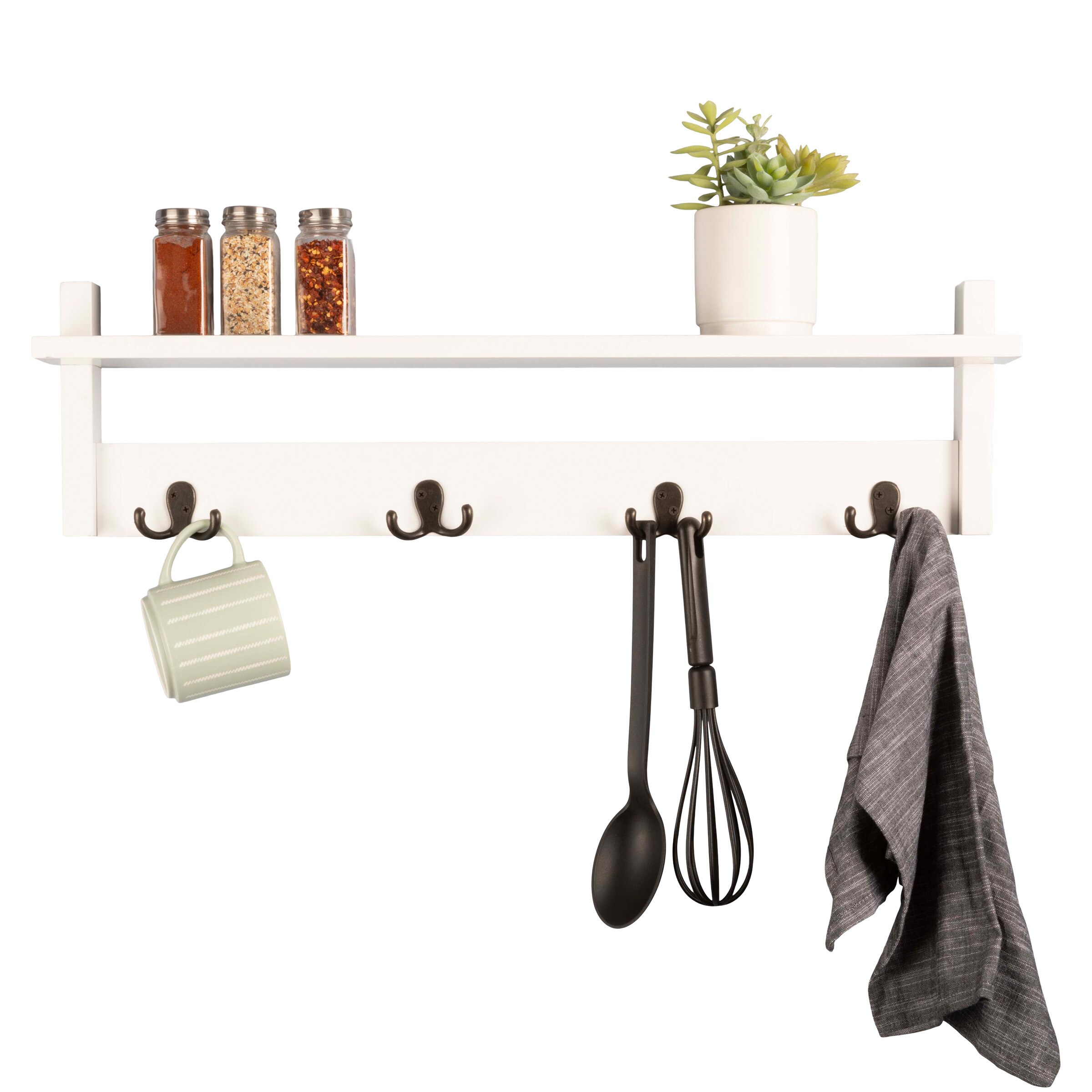 Lavish Home 80-ENTRYHS-8-WHT Decorative-Wall-Hooks - View #10
