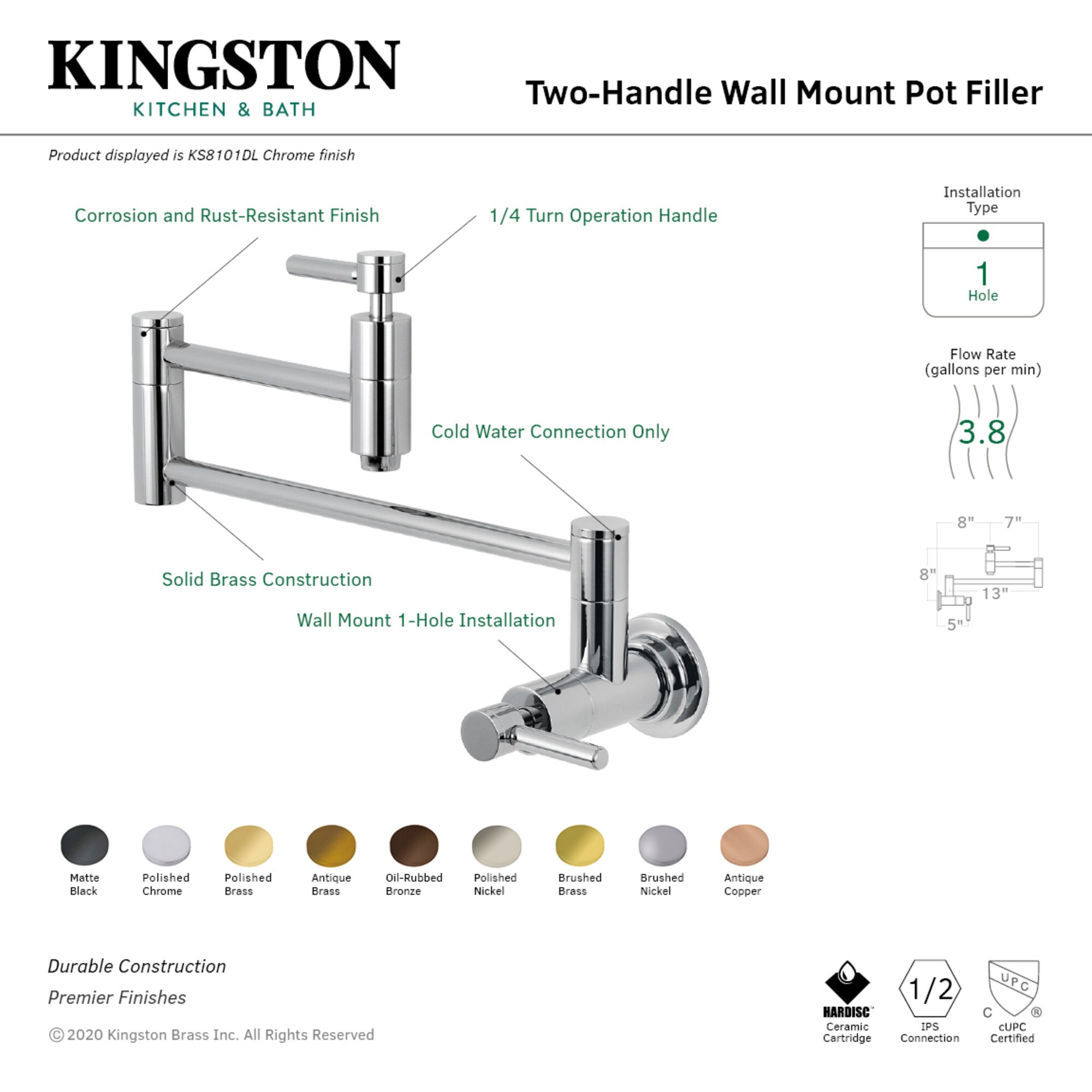 Kingston Brass WLKS8108DL Kitchen-Faucets - View #3