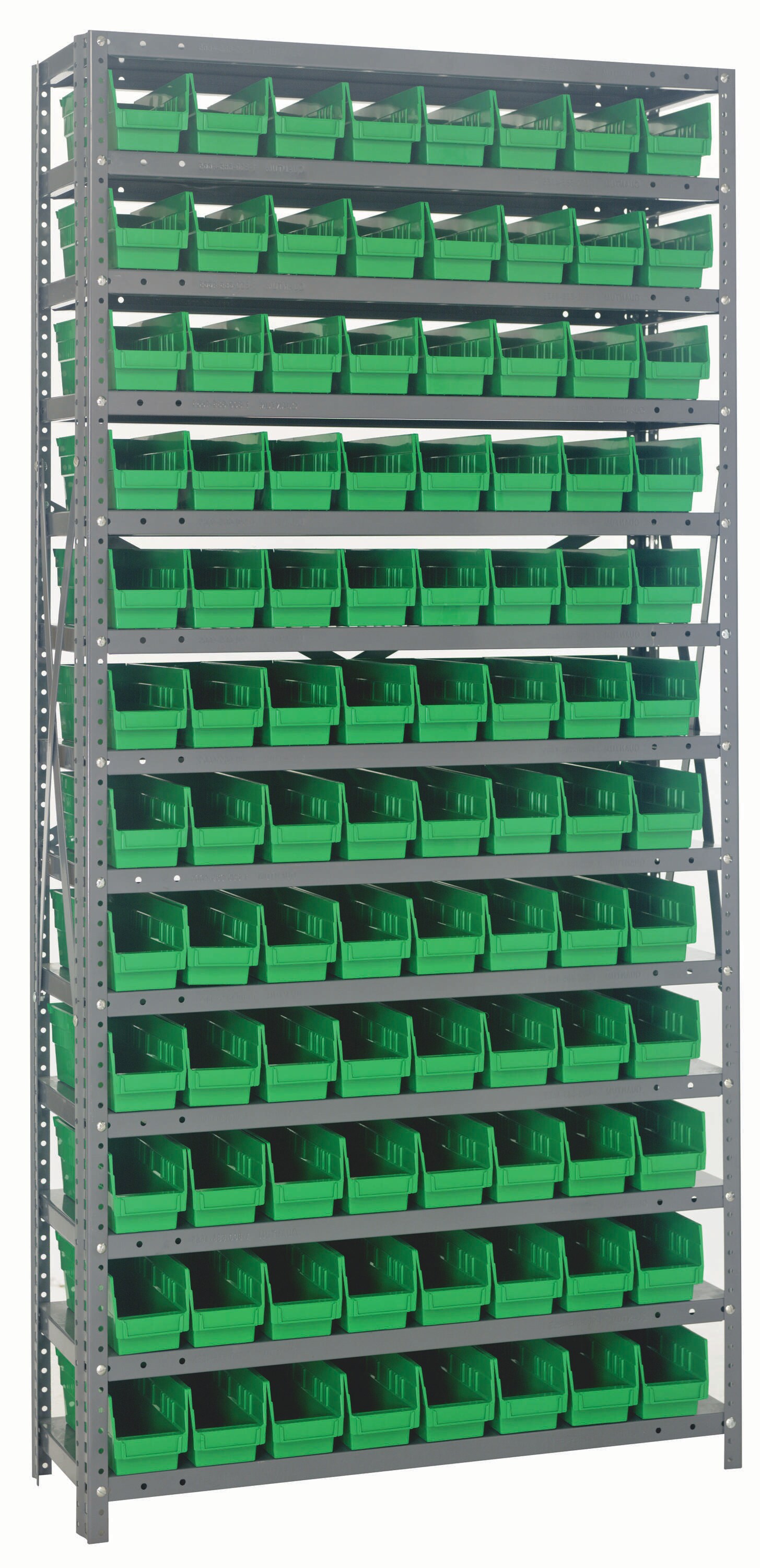 SHELF BIN UNITS -- COMPLETE PACKAGES, Bin Green, Size D x