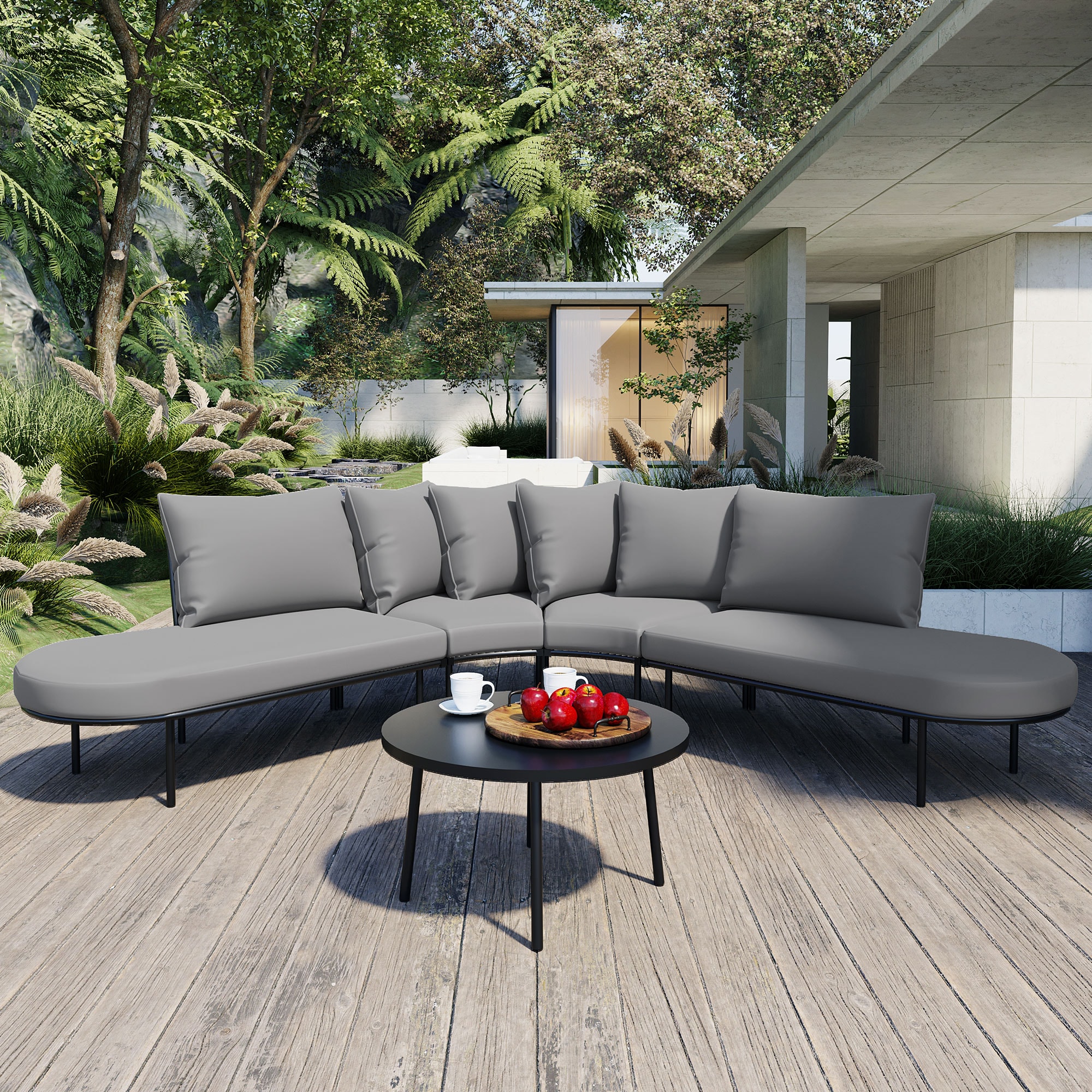 SINOFURN SYA38081GY Patio-Sofas-Daybeds - View #2