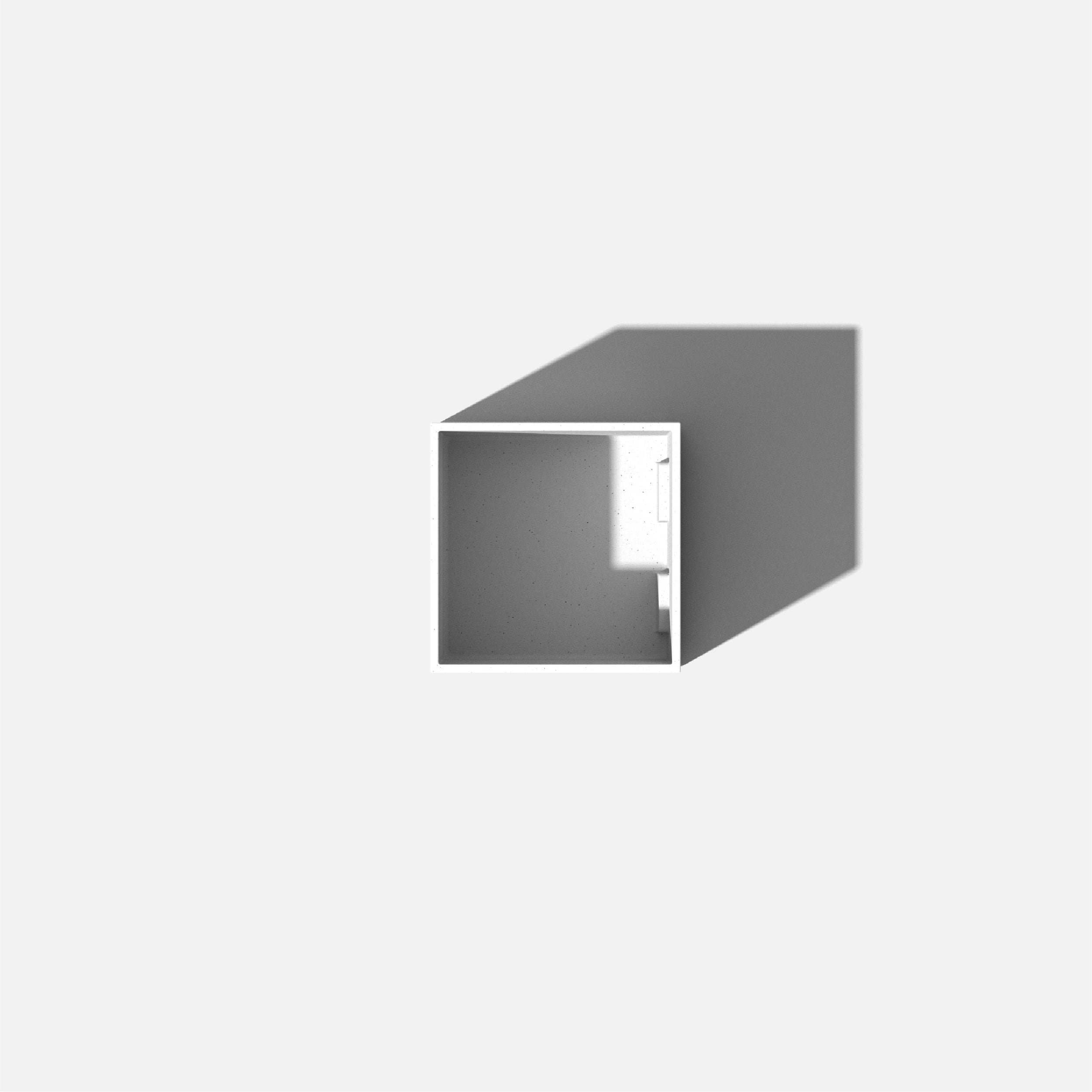Compact 5'' Geo Cube Planter in Black and White, UV-Resistant