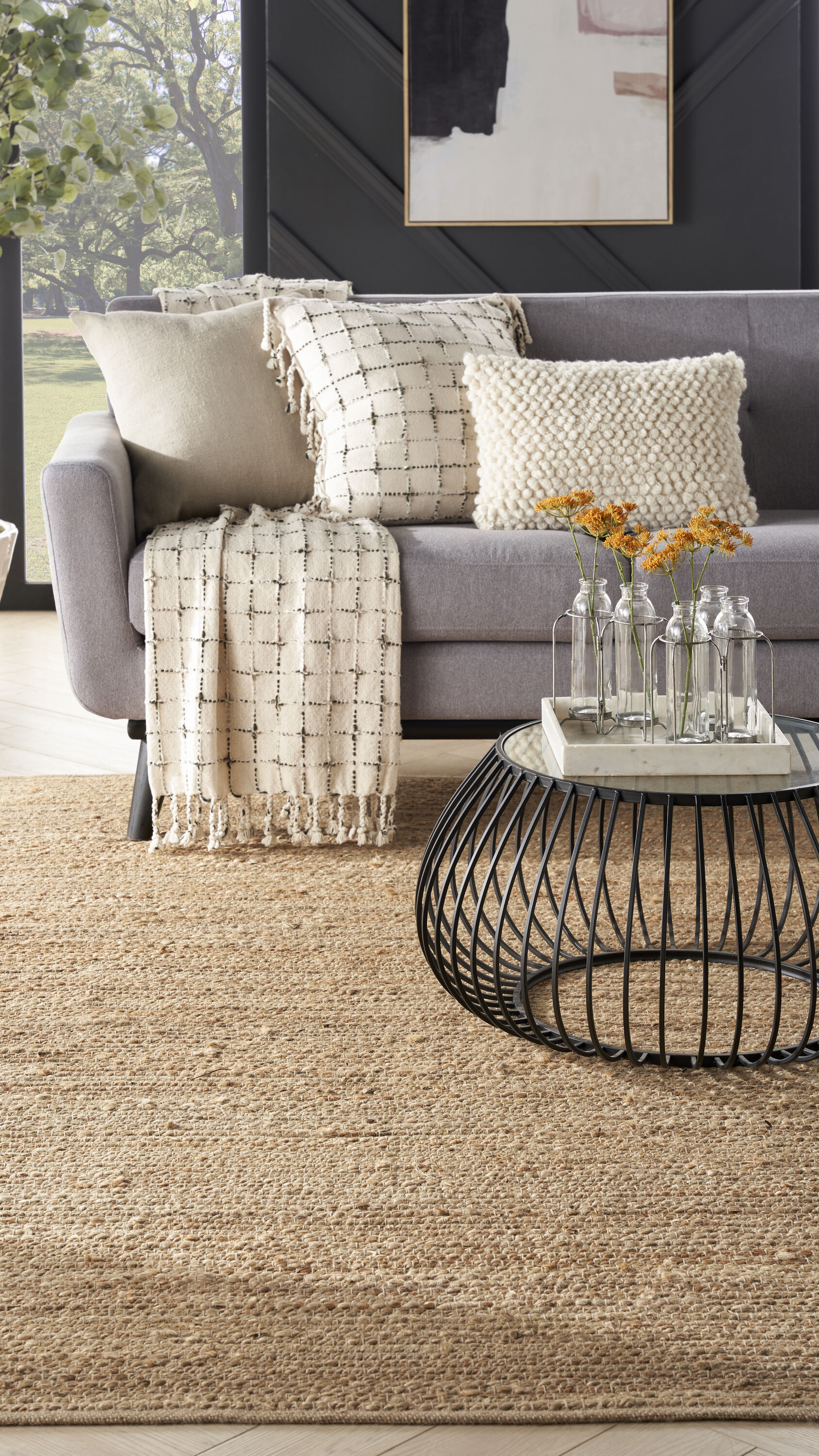 Natural Jute Flatwoven Square 8' x 8' Area Rug