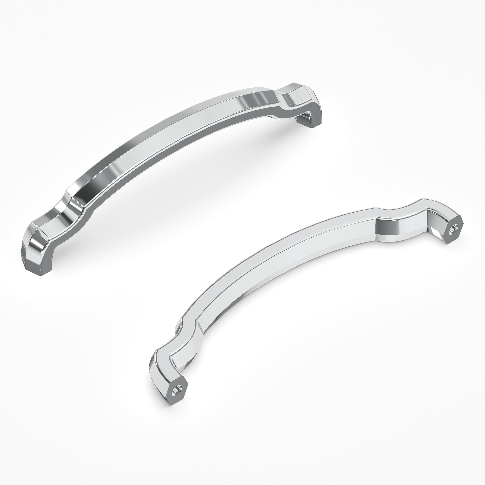 Hickory Hardware H077864CH Veranda 5-1/16-in , 128mm Center to Center Chrome Arch Handle