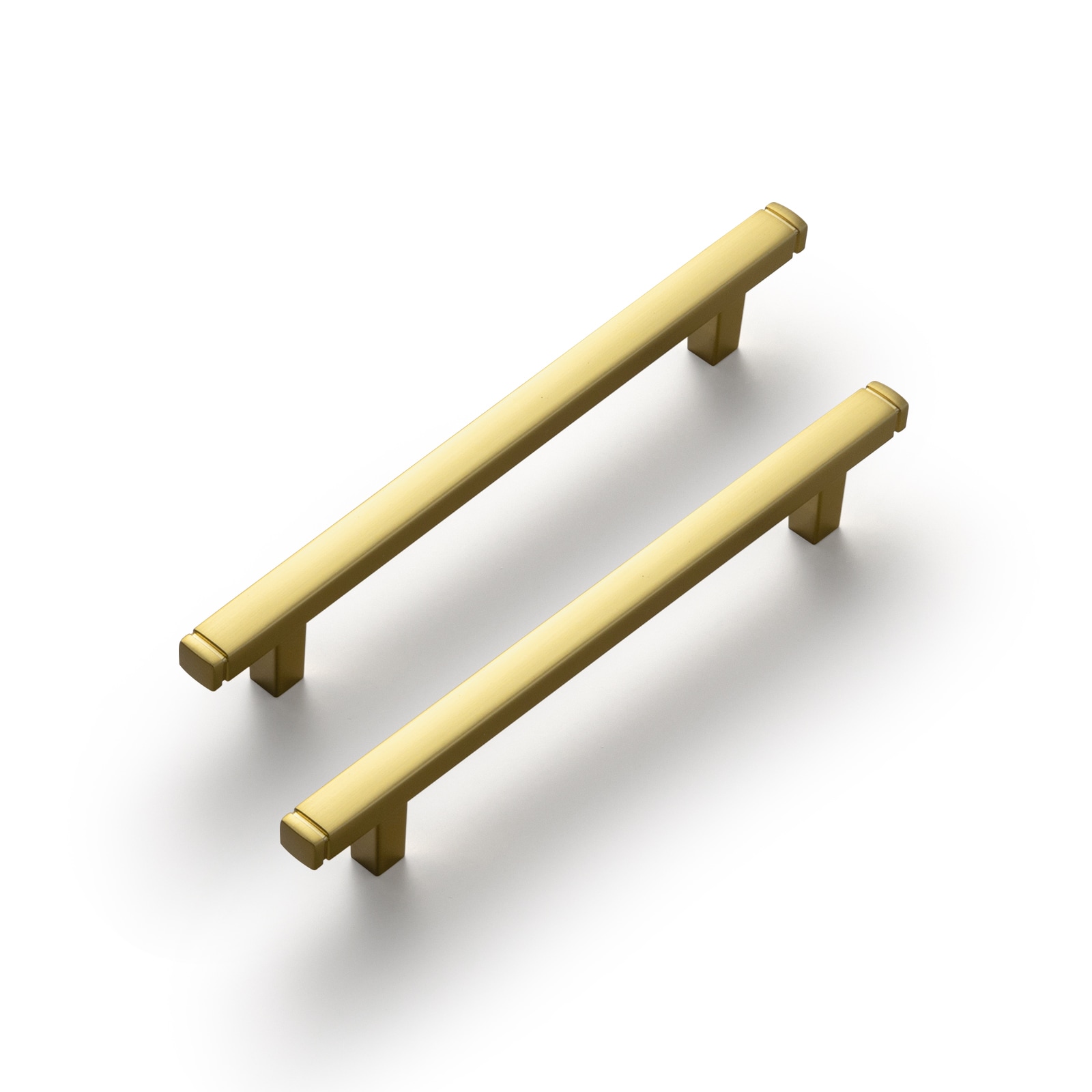 Miaokesen 1814LSJ-128 5-1/16-in , 128mm Center to Center Brushed Gold Rectangular Handle 6 -Pack