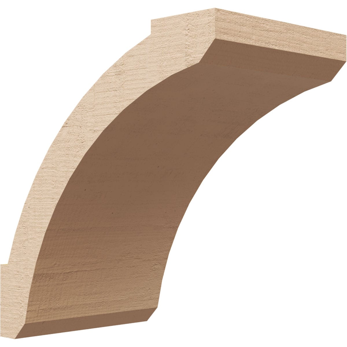 Ekena Millwork BRCUR05X08X08LFTRCPR 5-in x 8-in x 8-in Primed Urethane Lafayette Rough Cedar TimberThane Knee Brace