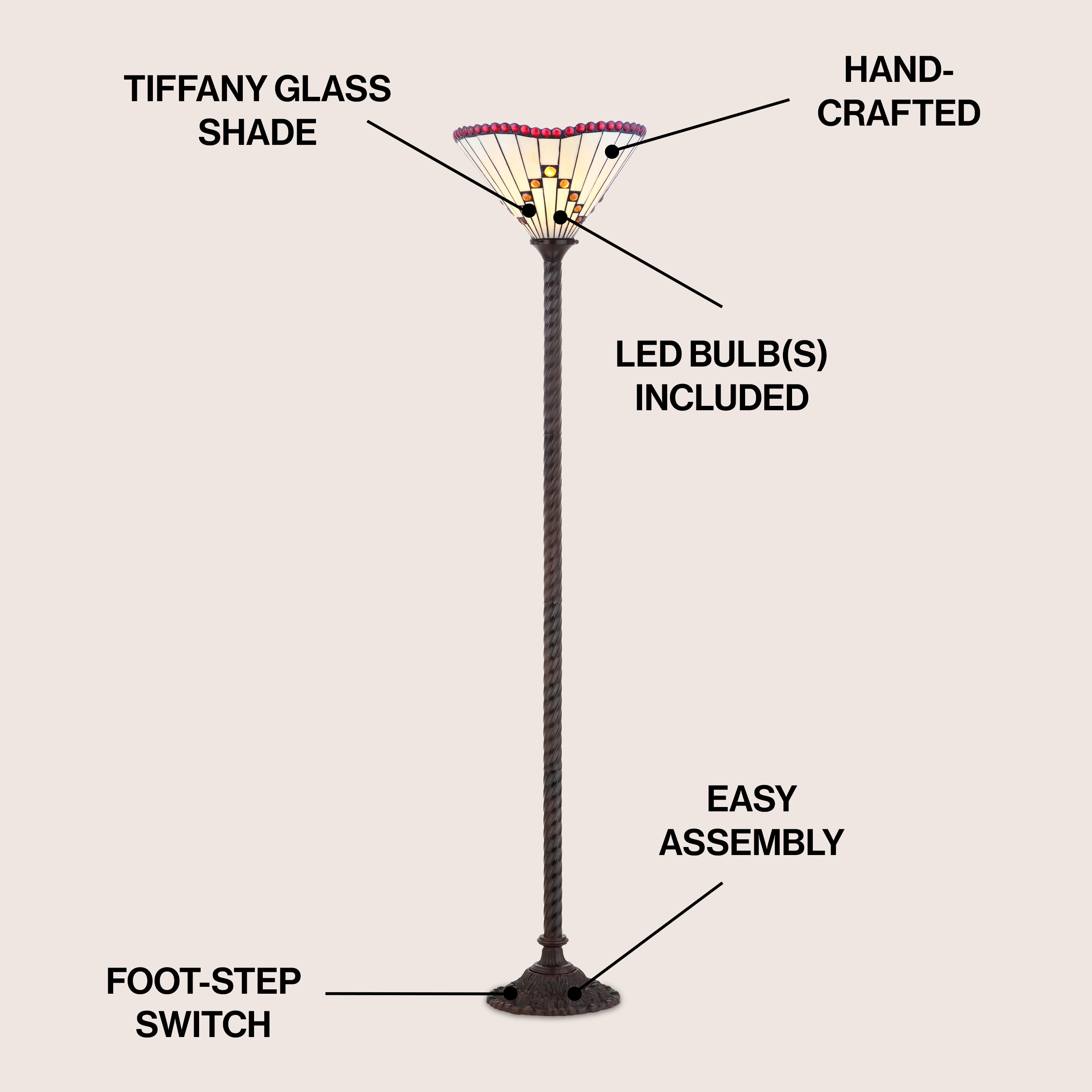 JONATHAN  Y JYL8000A floorlamps - View #3