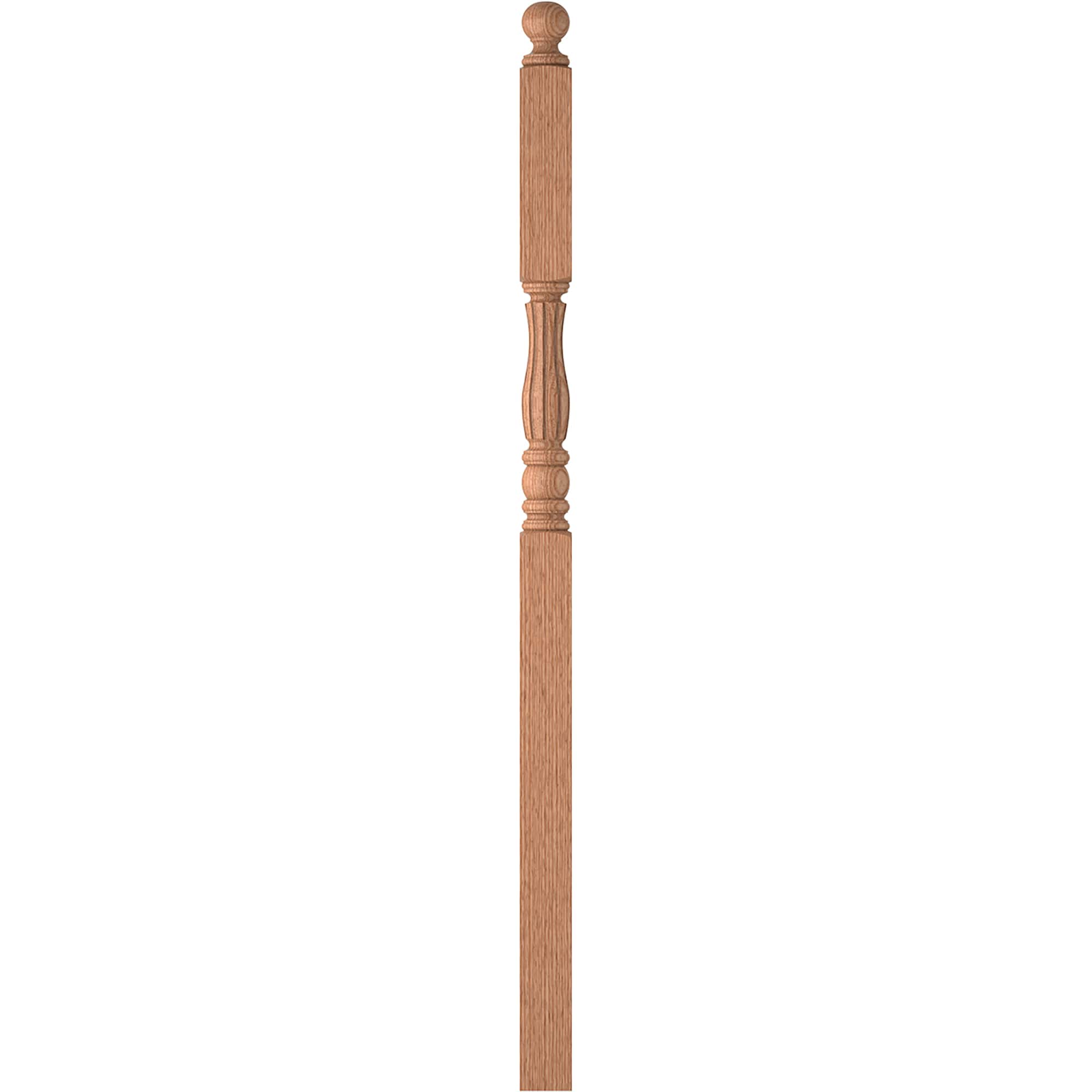 L.J. Smith Stair Systems LJF-3346BT-O Briarcliffe 3.5-in x 72.75-in Unfinished Red oak Intermediate Stair Newel Post