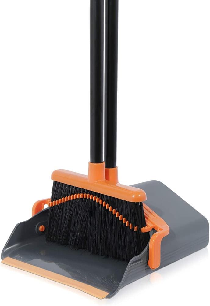 The Clean Store Plastic Lobby Broom Upright Dustpan with Broom