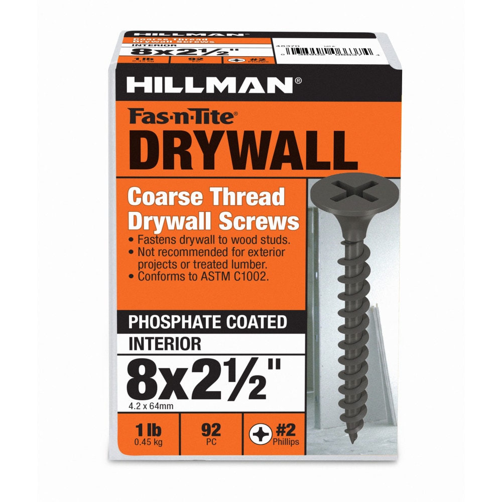 Fas-n-Tite #8 x 2-1/2-in Bugle Coarse Thread Drywall Screws 1-lb ( 92 -Pack ) #48370