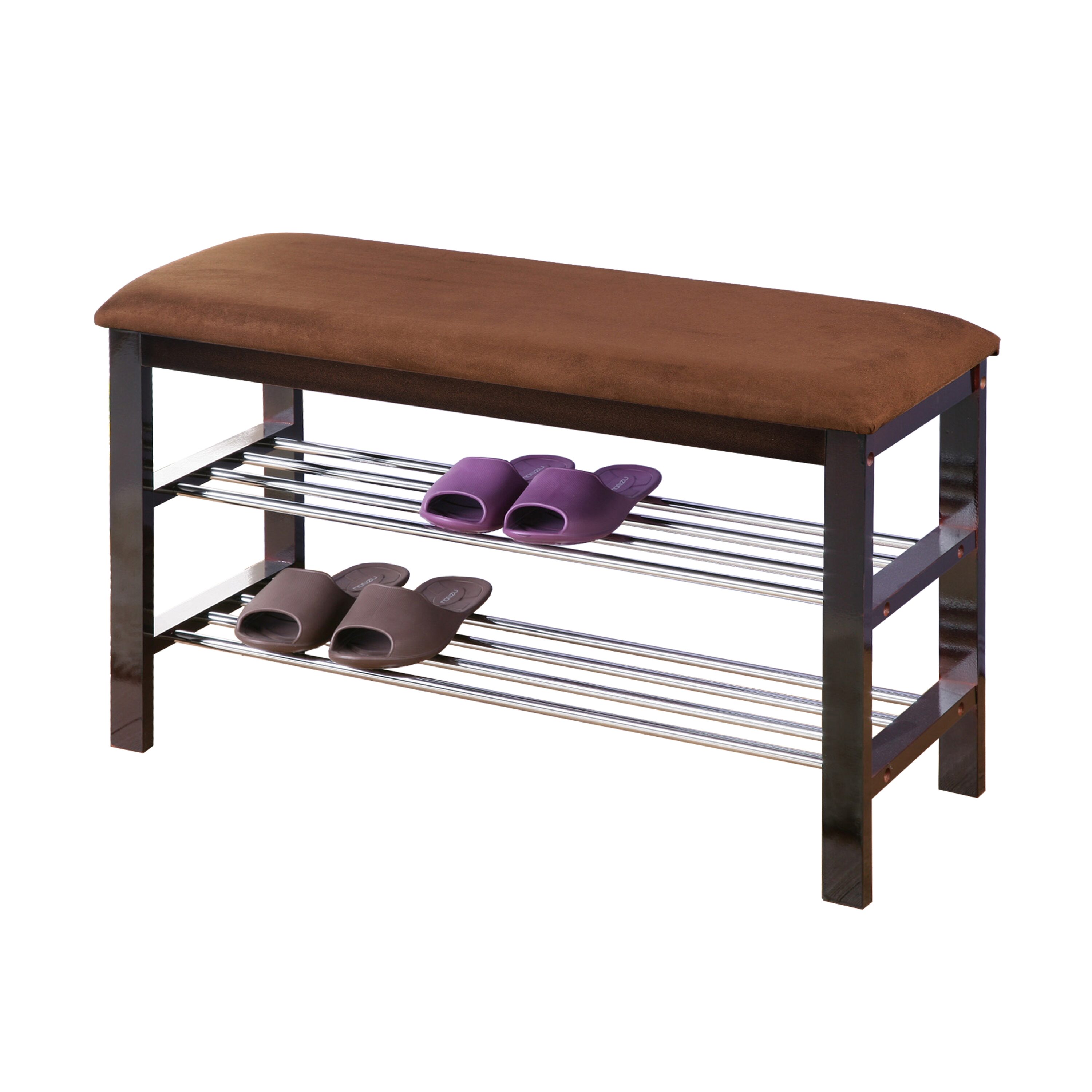 Maocao Hoom JLP172741 Modern Espresso Accent Bench 31.5-in x 12-in x 19-in