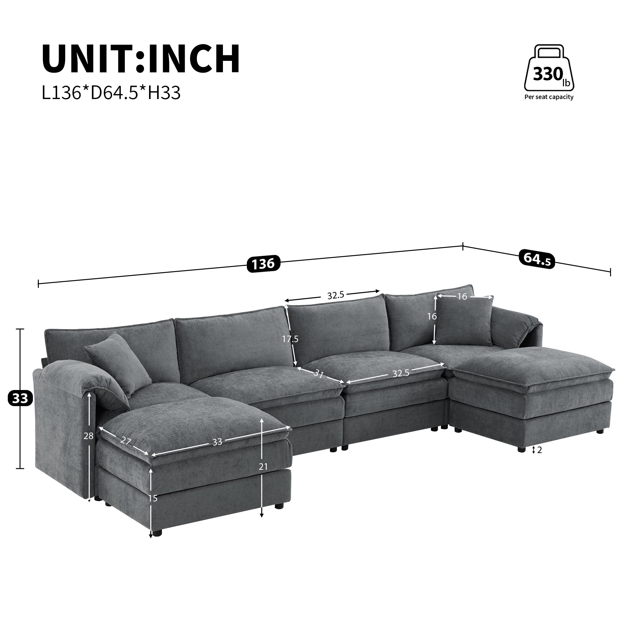 ModernLuxe N723S9687B Sofas-Loveseats - View #14