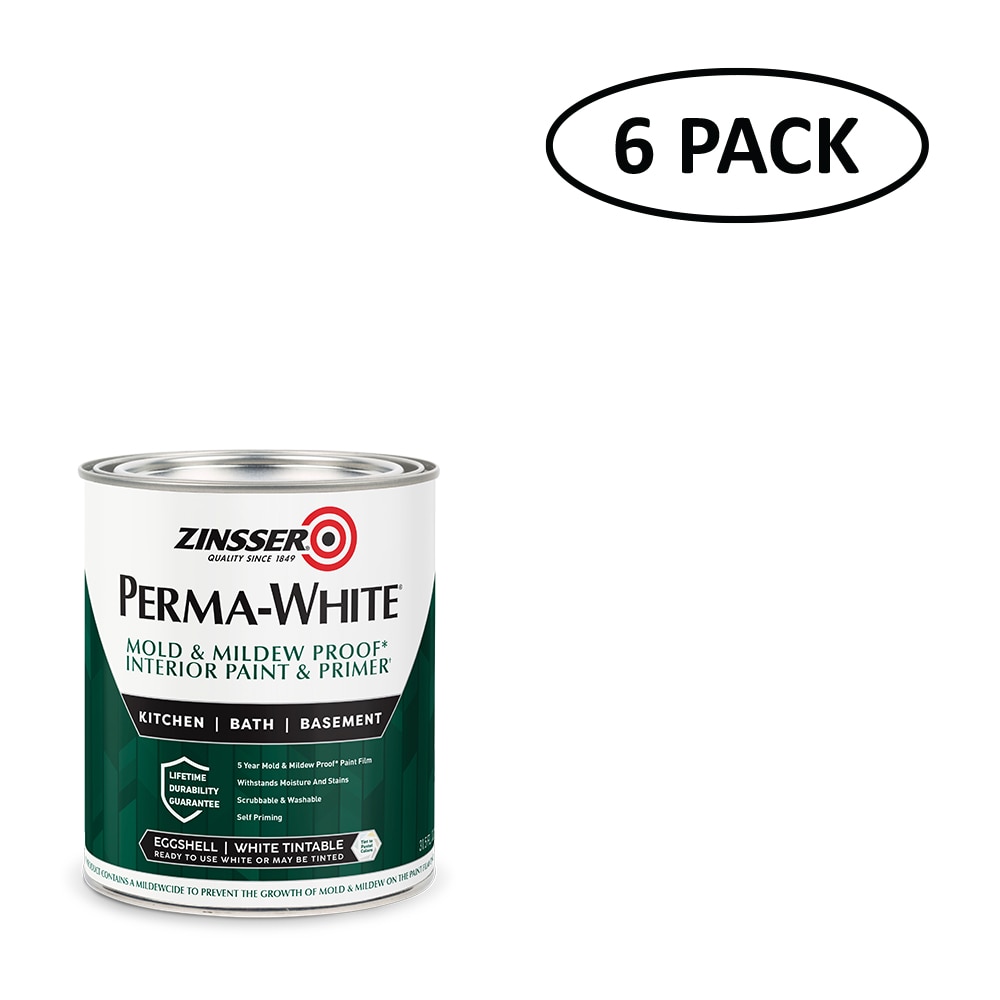 Zinsser 2774SOS Eggshell White Water-based Interior Paint ( 1-quart )