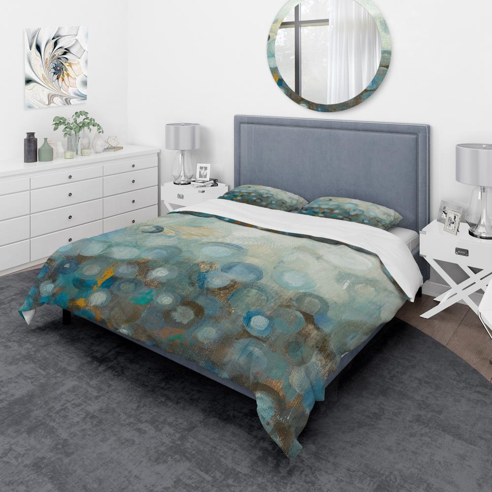 Designart BED30578-T 3-Piece Blue Twin Duvet Cover Set