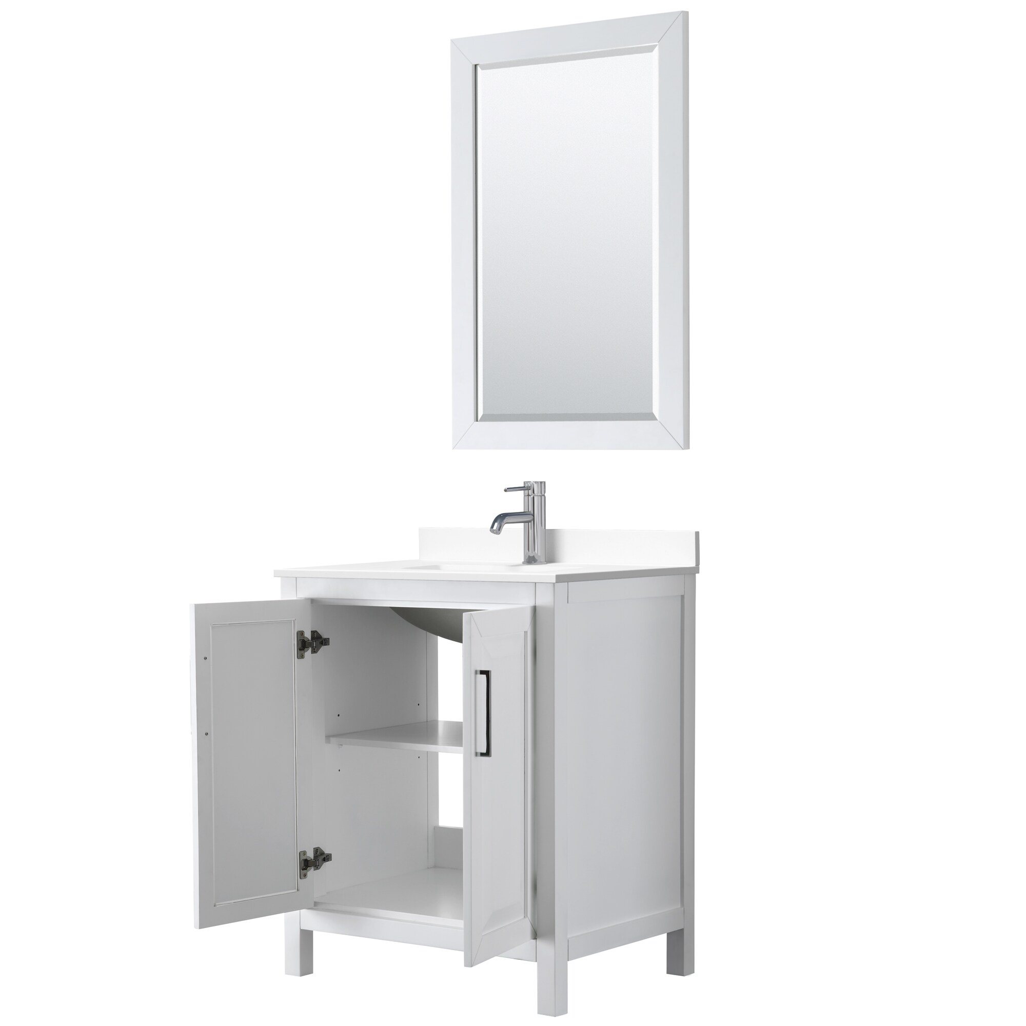 Wyndham Collection WCV252530SWHWCUNSM24 Bath-Vanity-Combo - View #2