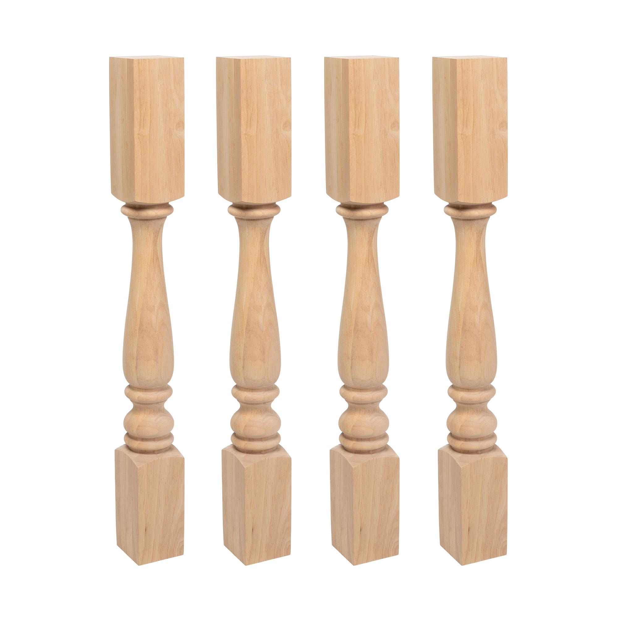 Architectural Products by Outwater 3P5.40.00054 3.75-in x 35.25-in Traditional Rubberwood Table leg