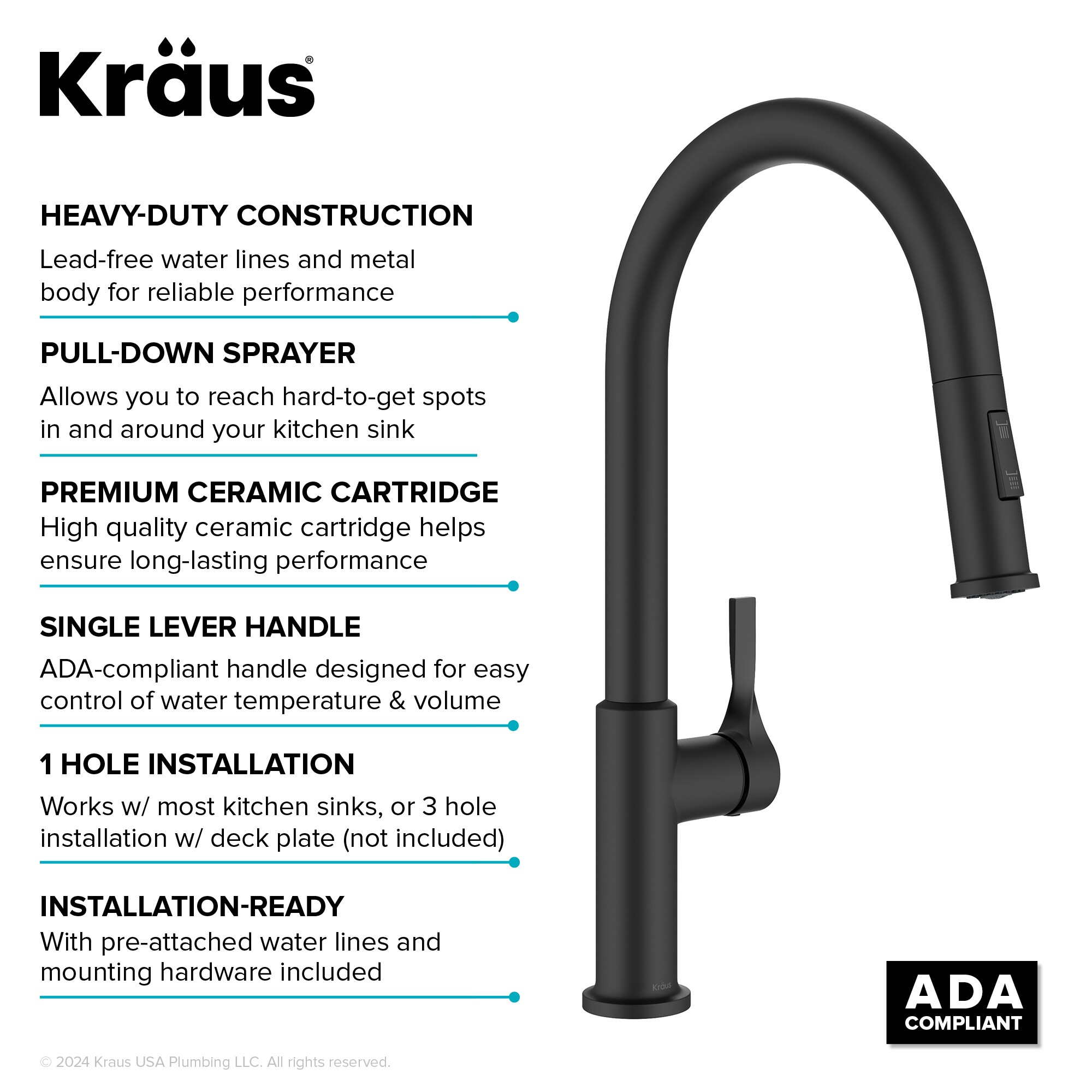 Kraus KPF-2840MB Kitchen-Faucets - View #11