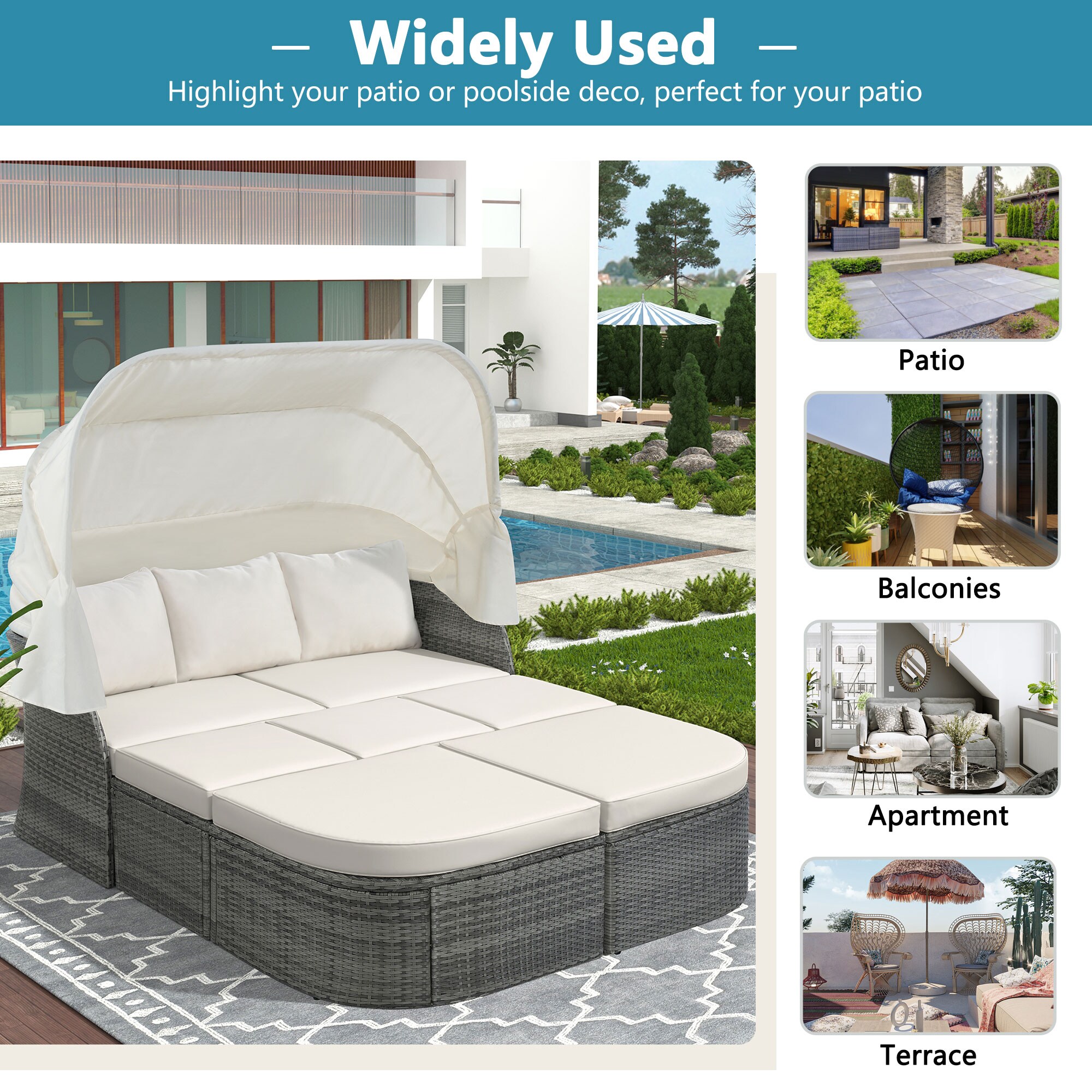 ModernLuxe L-WY000281AAK Patio-Sofas-Daybeds - View #3