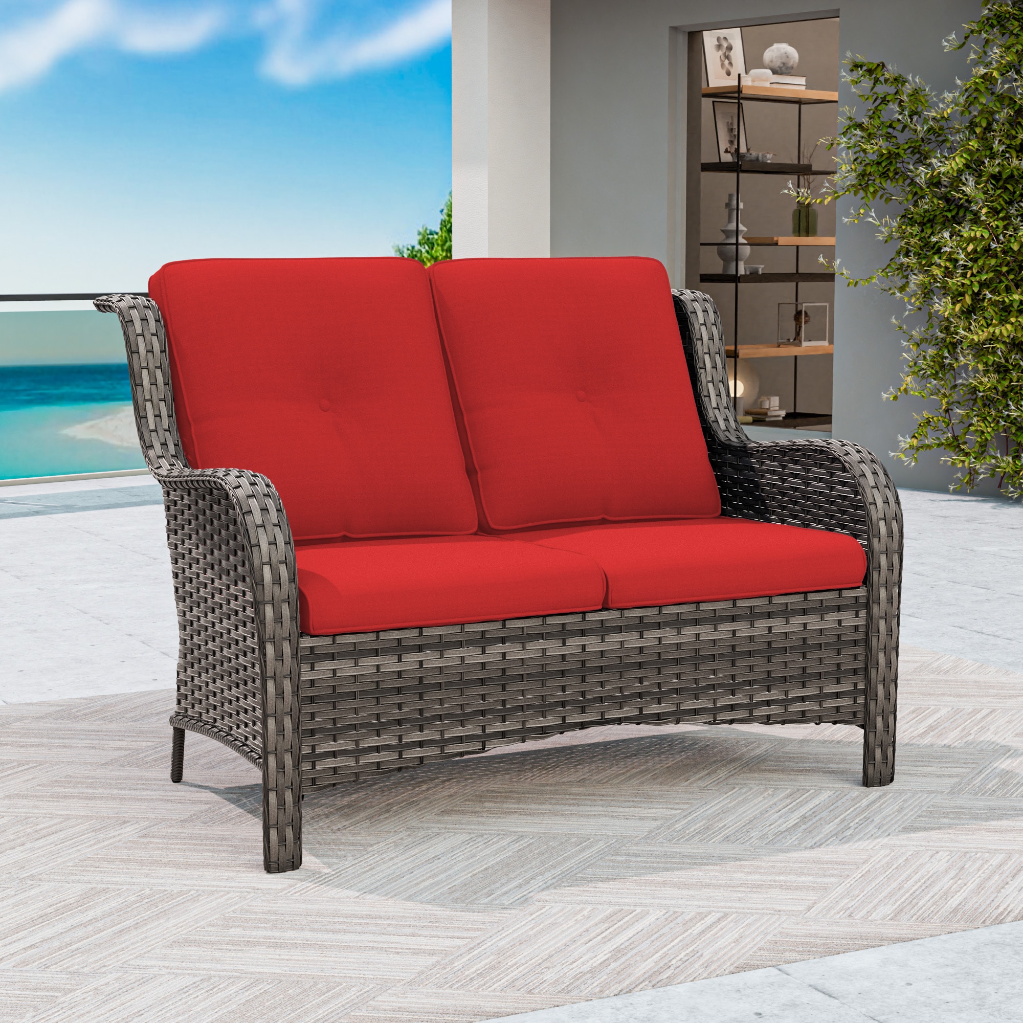 Gardenbee HGL-M79-RED Patio-Sofas-Daybeds - View #5
