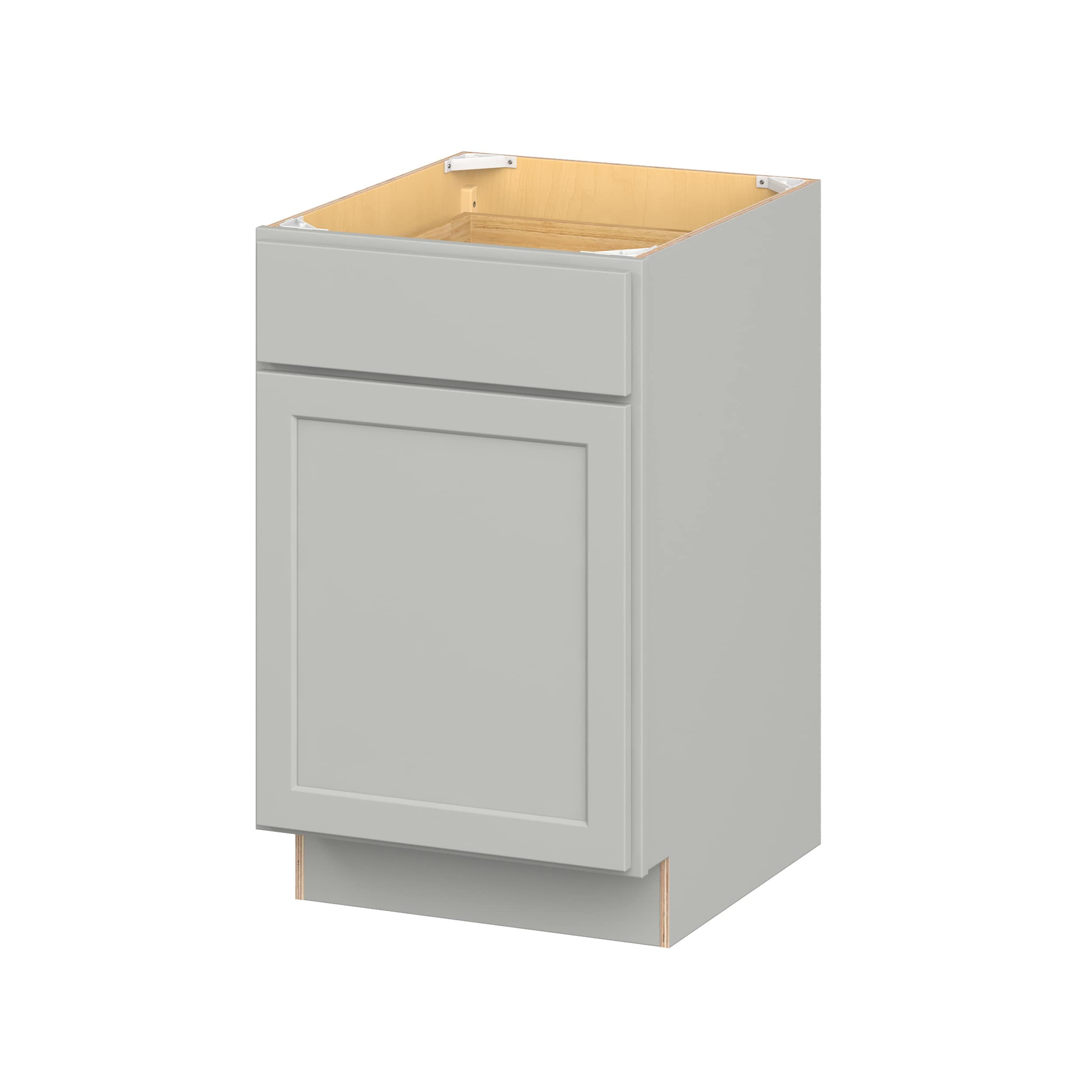 Hugo&Borg B21(L/R)-JA PRO Jasper 21-in W x 34.5-in H x 24-in D Whisper Gray Base Ready to assemble Plywood Cabinet (Flat Panel Shaker)