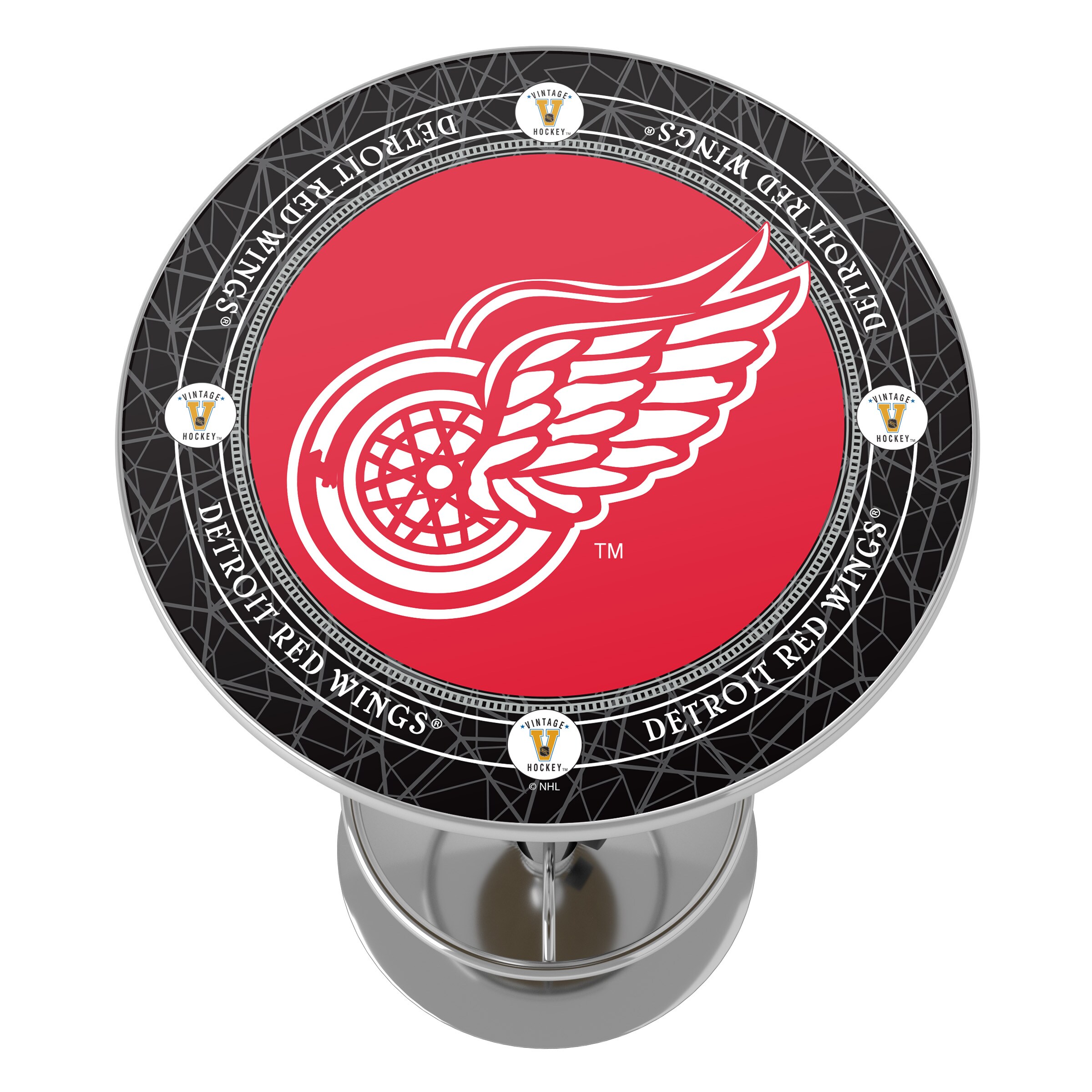 Trademark Gameroom Detroit Red Wings Pub Tables Red Round Traditional Bar Table Composite With 