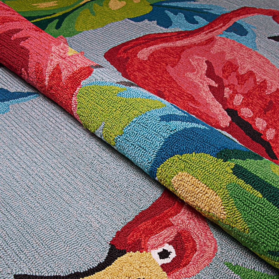 Covington Blue Rectangular 8' x 10' Easy-Care Synthetic Rug