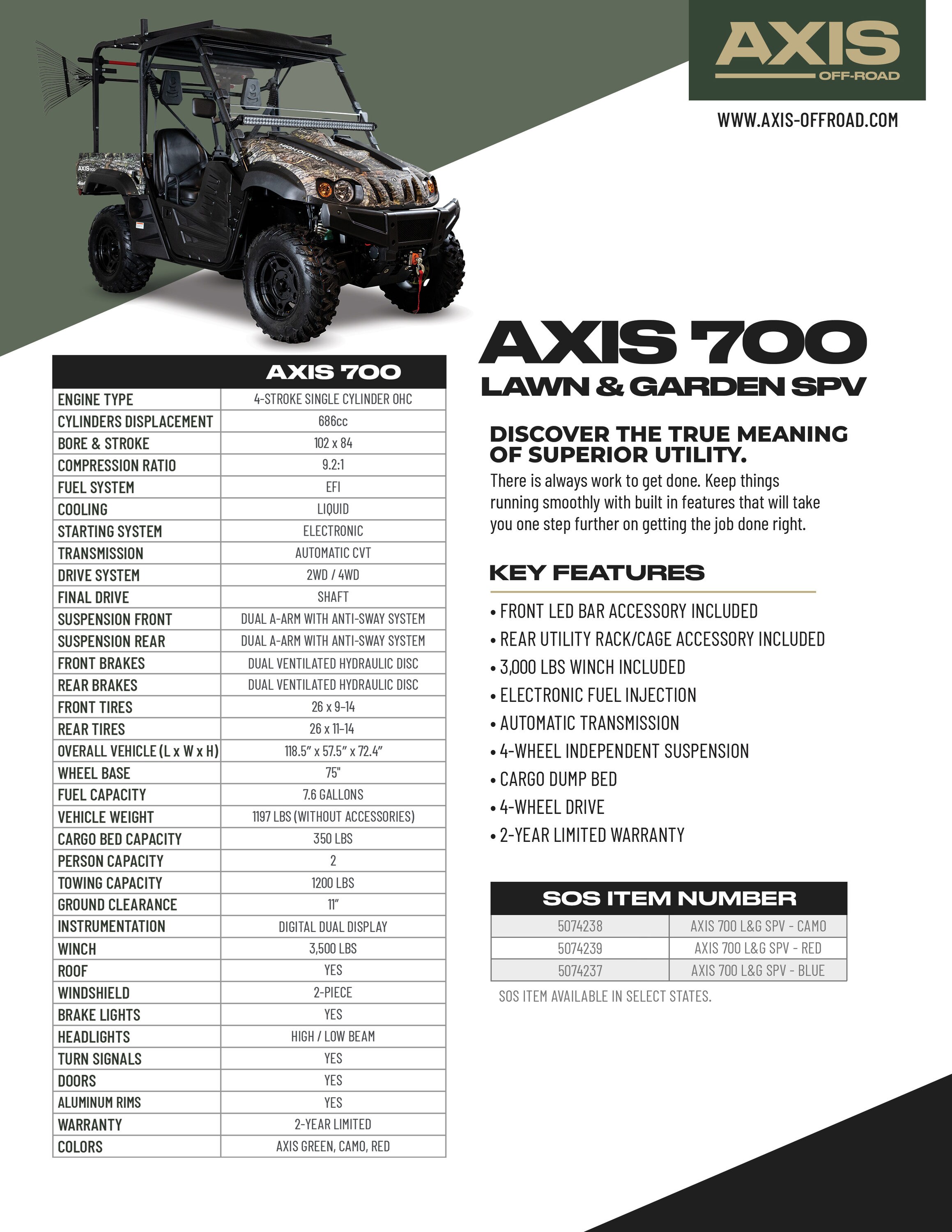 Axis AXIS700SPVLNGCAMO Motorized-Vehicles - View #7