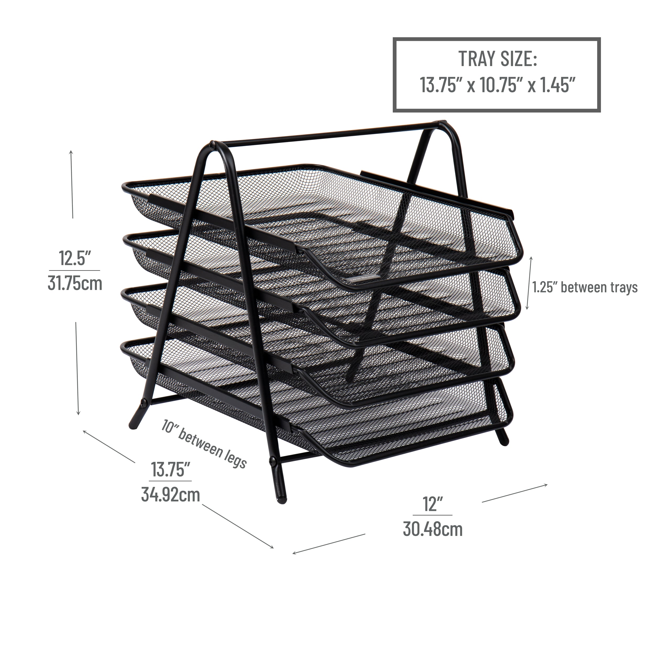 Mind Reader 4TPAPER-BLK Desktop-Organizers - View #3
