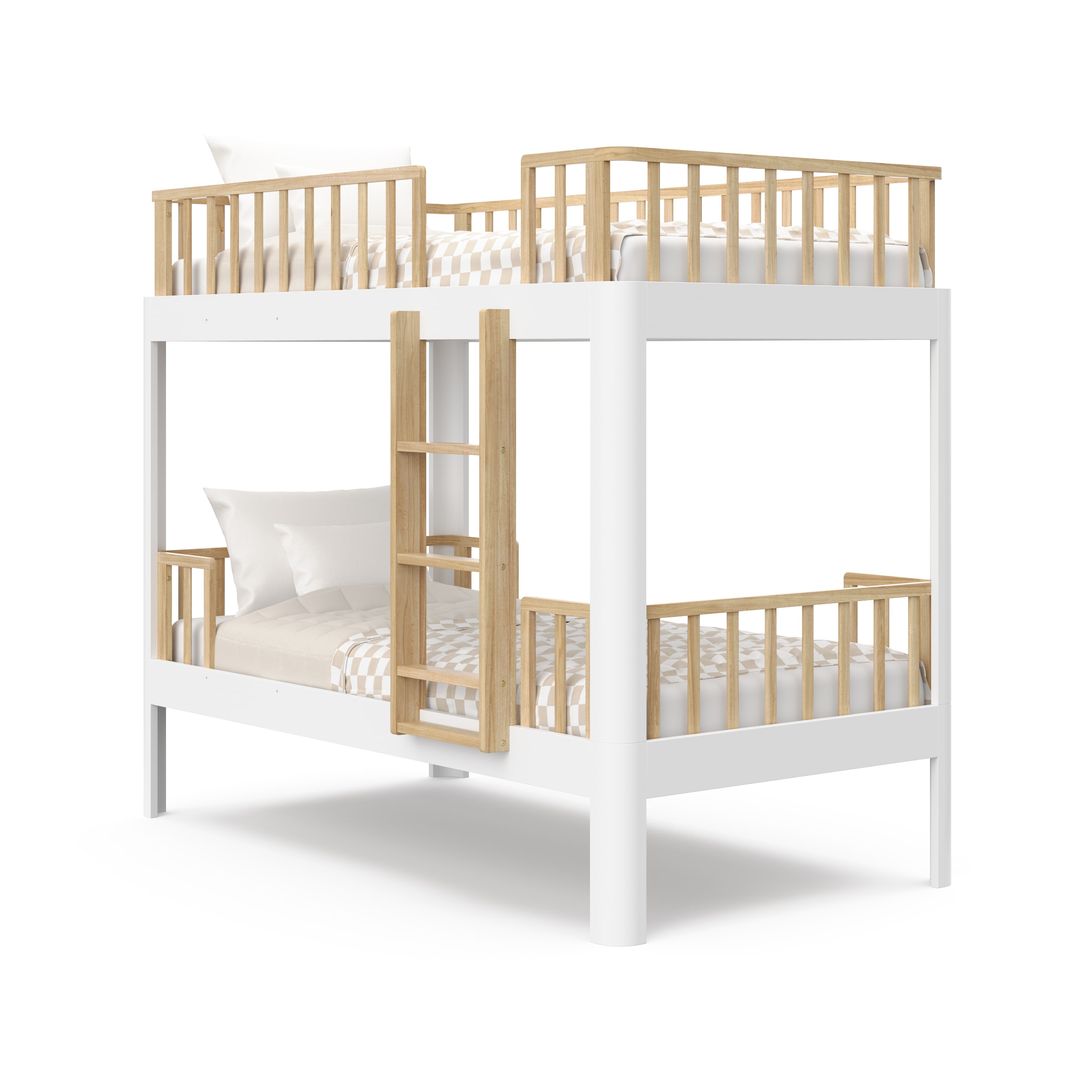 Storkcraft 09740-1251  Santos White/Natural Twin over twin Bunk Bed
