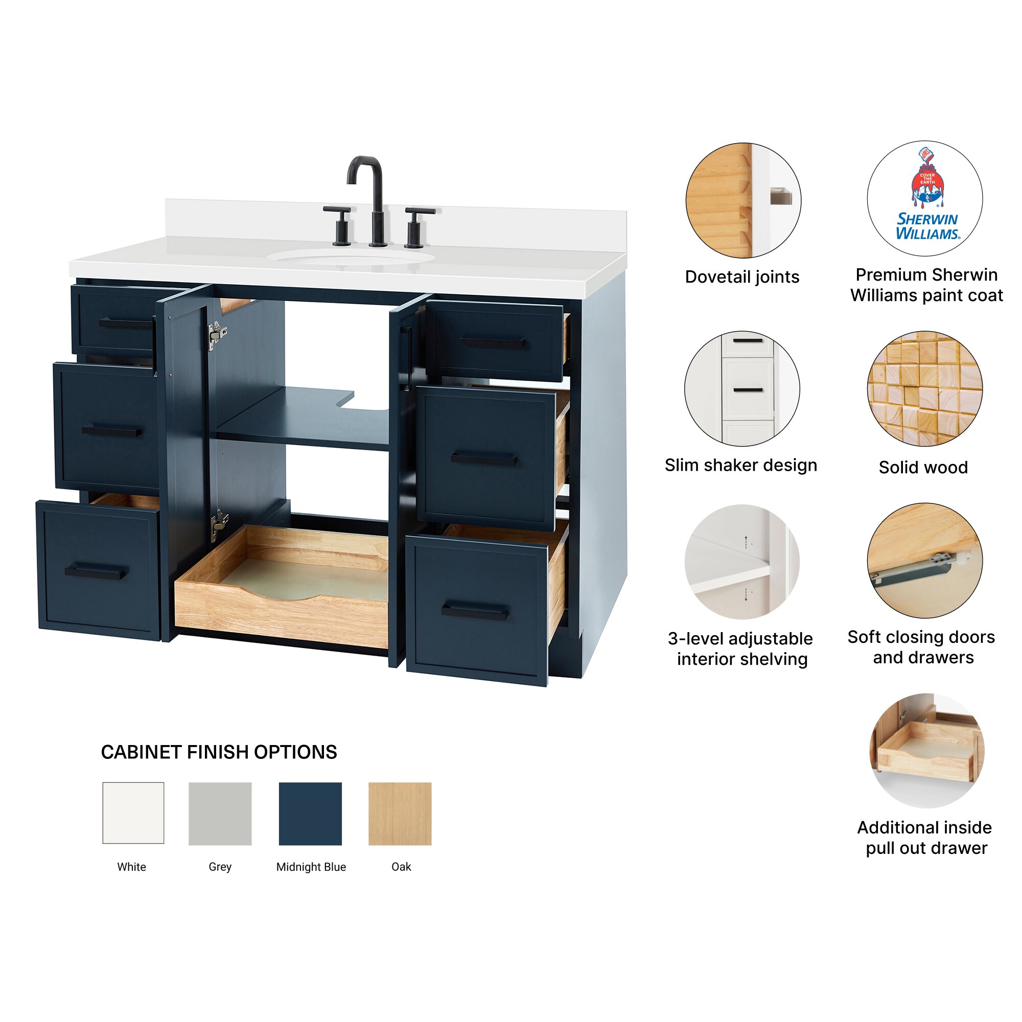 ARIEL K49WQOVOMNB Bath-Vanity-Combo - View #10