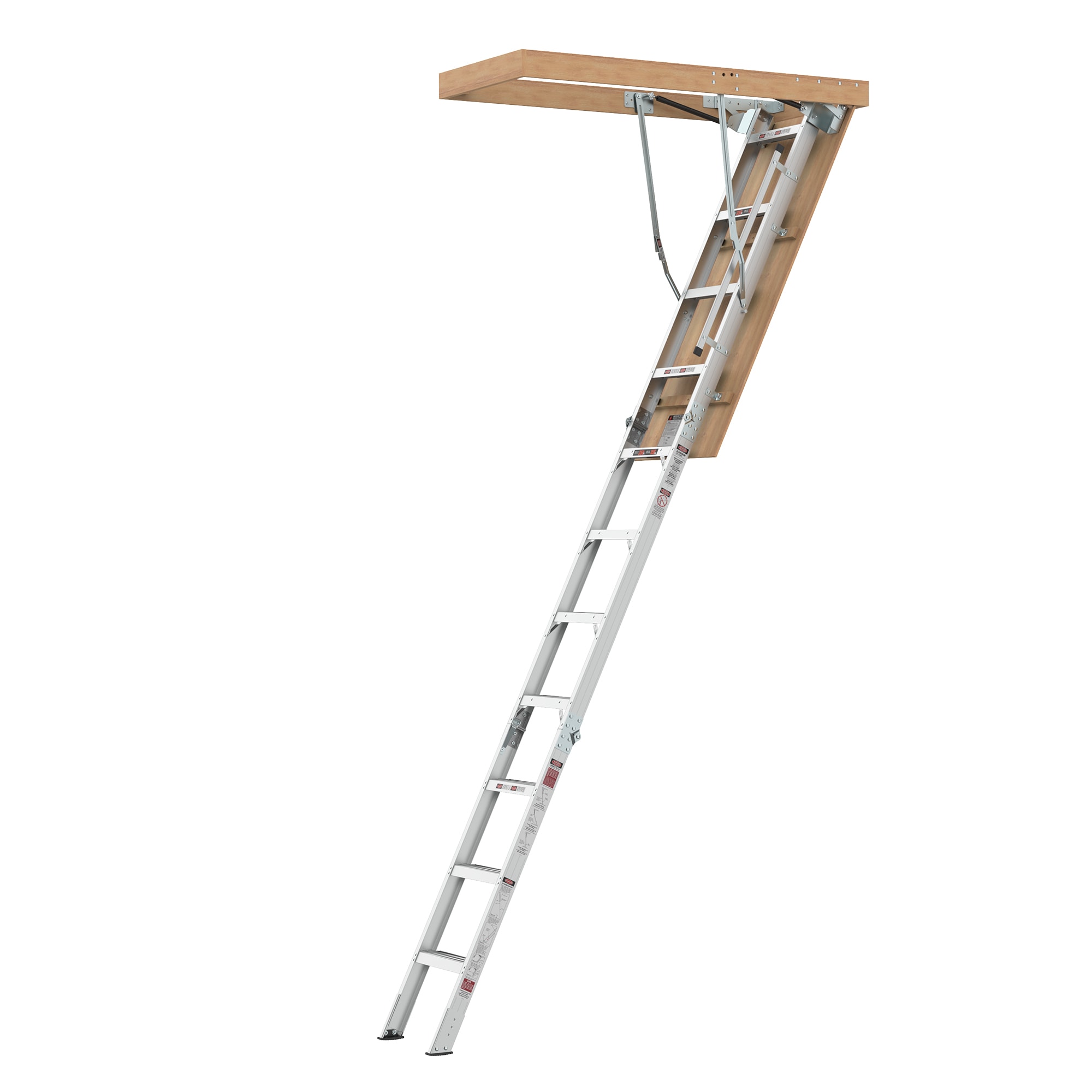 Dexmalle Aluminum Attic Ladder 350-pound Capacity Opening 7-10ft Ceiling #W5727P492084