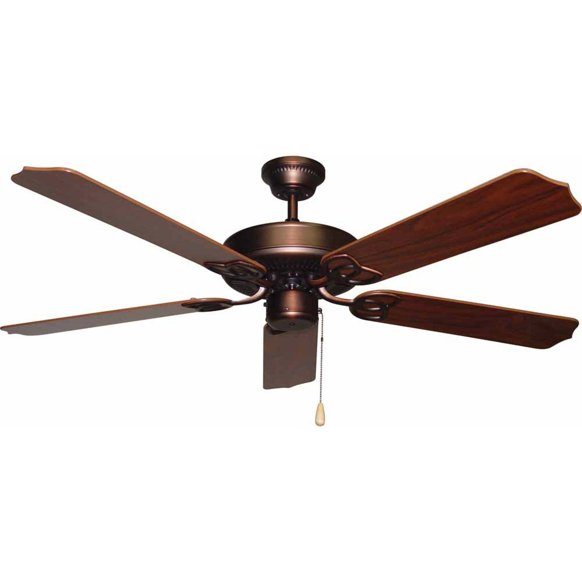 Volume Lighting V6152-79 Minster 52-Inches Antique bronze with Rosewood/walnut Blades Indoor Downrod mount Standard Ceiling Fan Light kit compatible ( 5 -Blade)