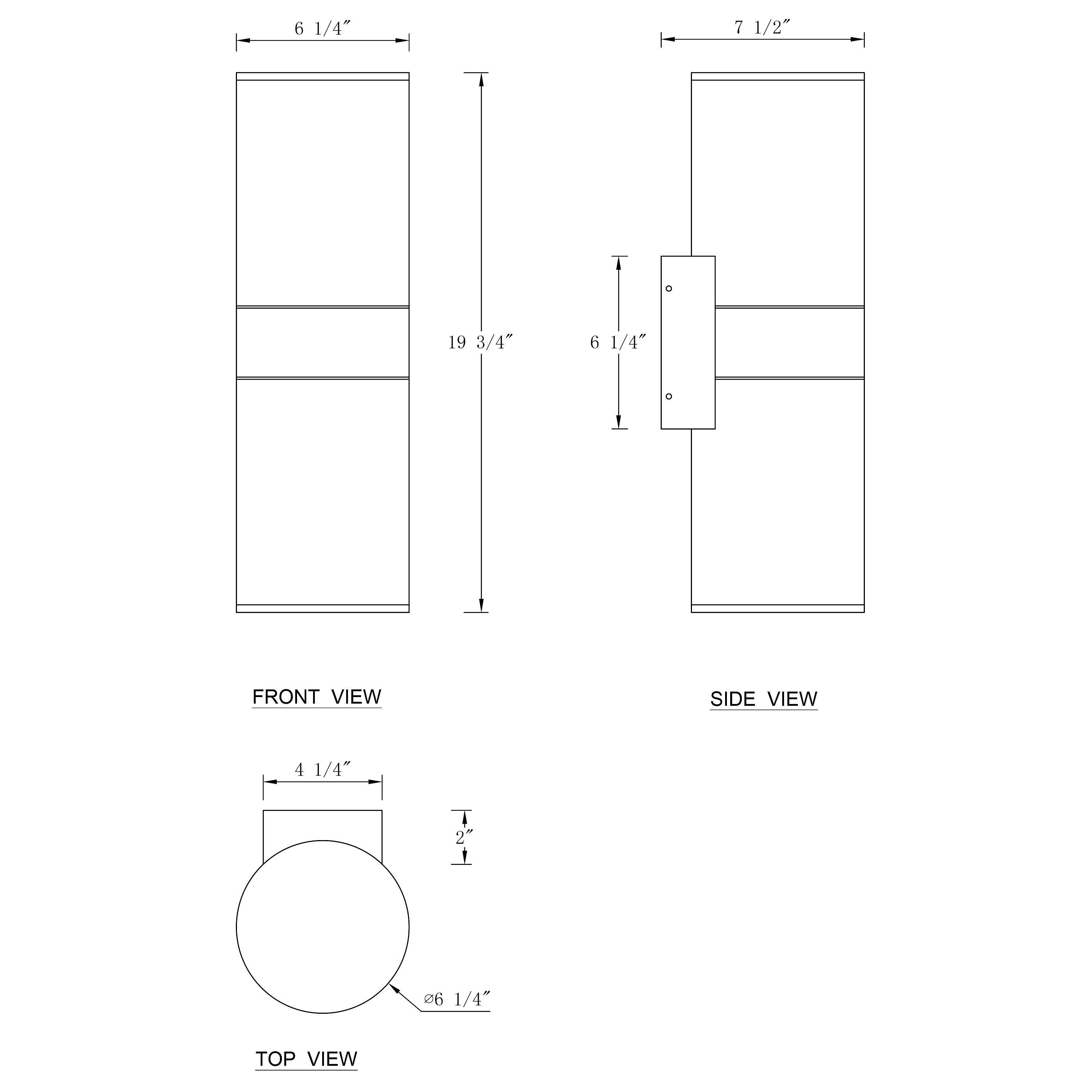 Matte Black Aluminum Cylinder Outdoor Wall Sconce