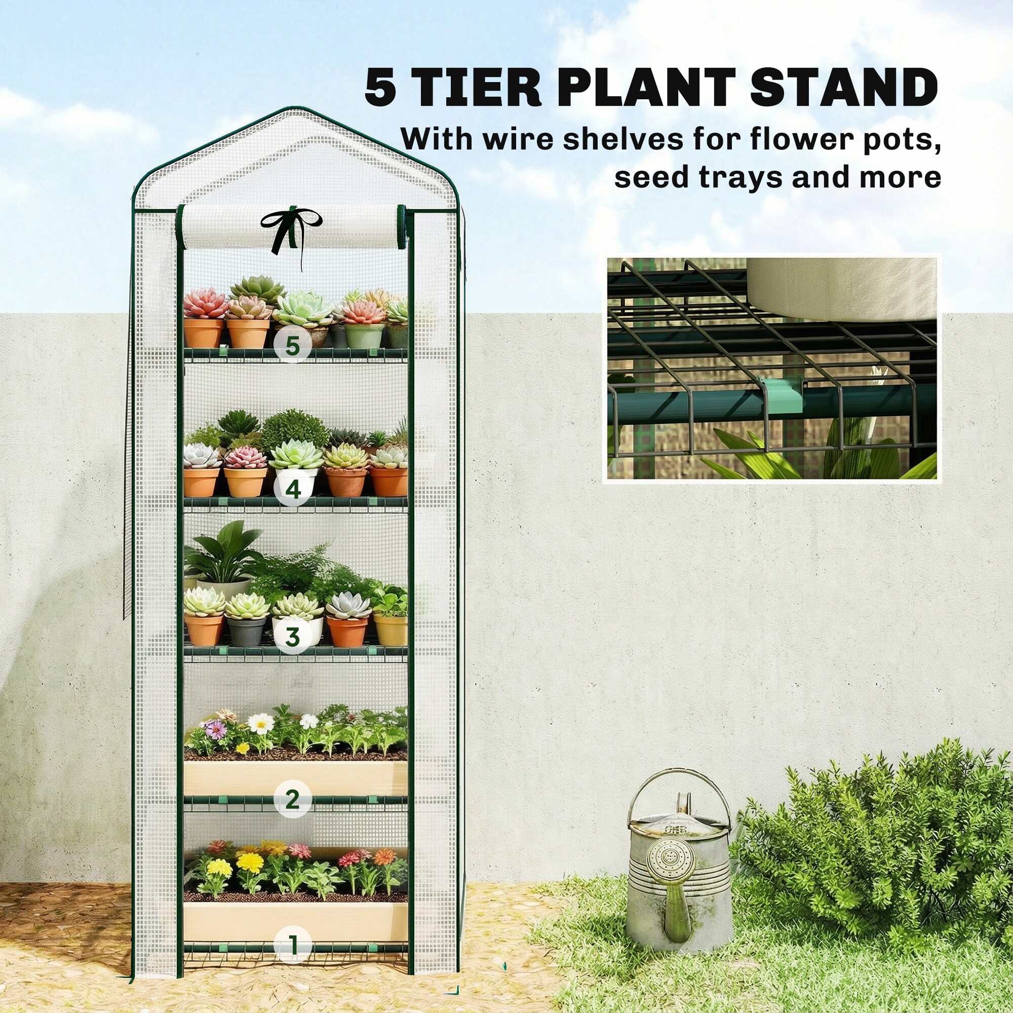 Outsunny 84H-192V02WT greenhouses - View #5