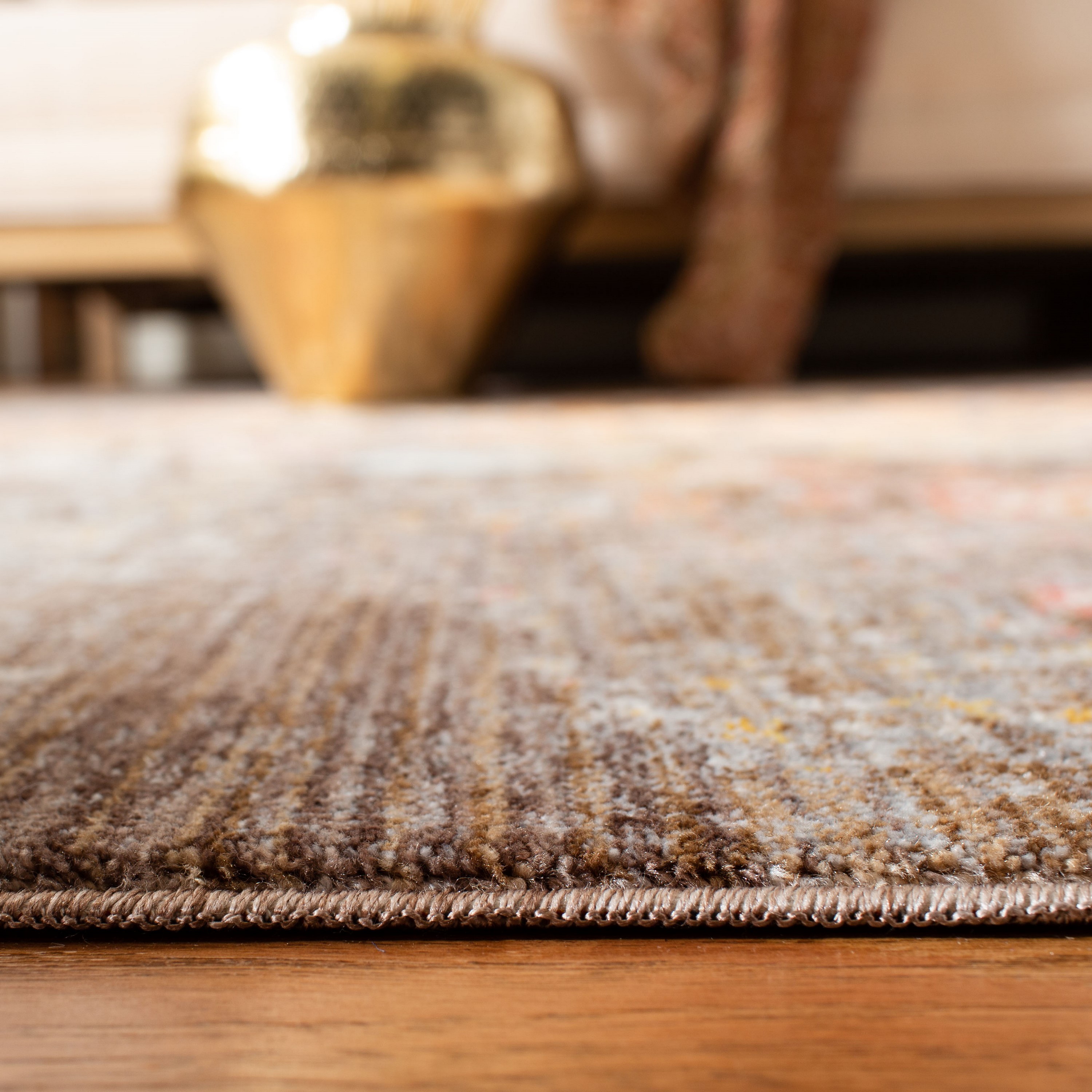 Vintage Persian Multicolor Floral Motif Rectangular Area Rug