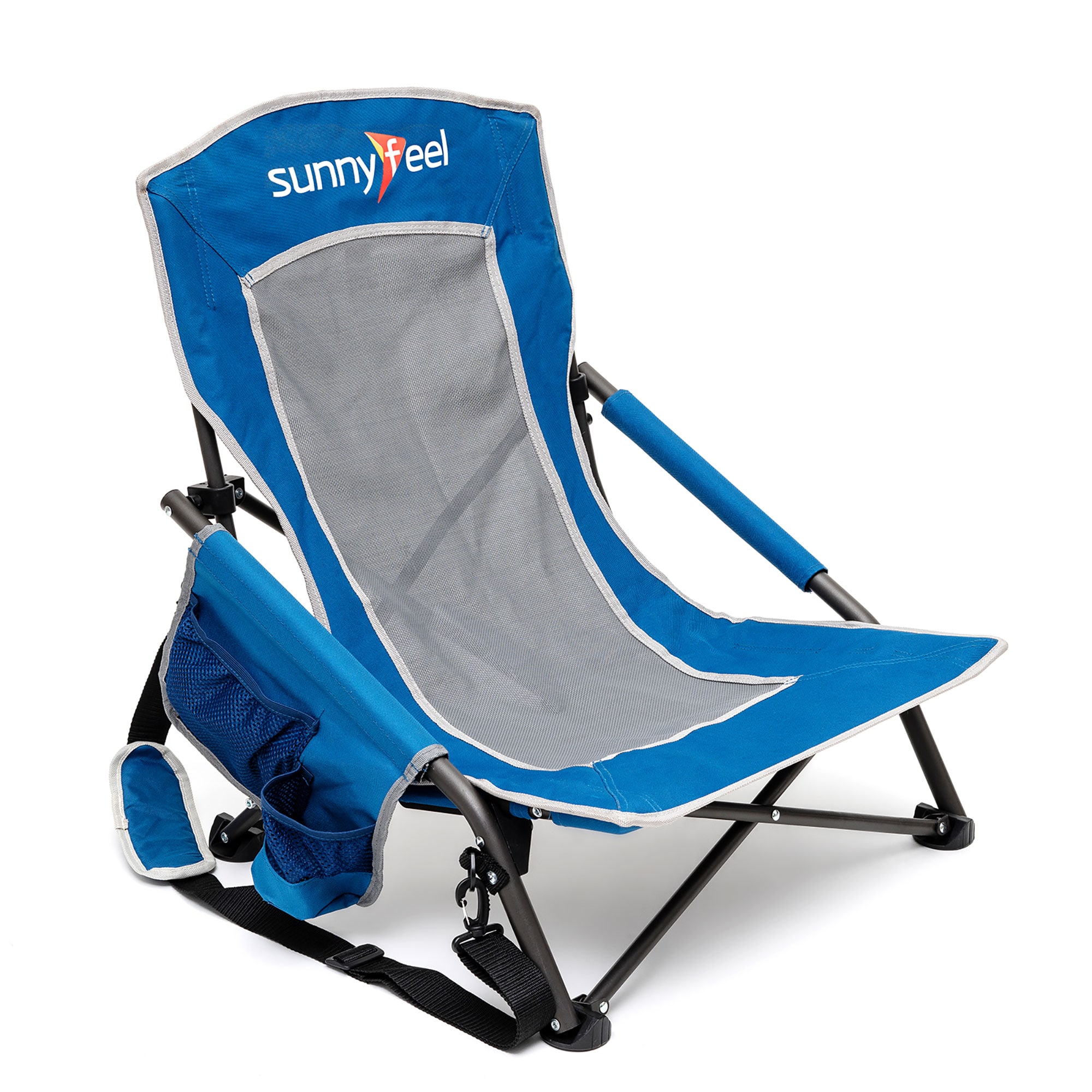 Clihome CL-CCAC2417GBU1 Polyester Blue Folding Beach chair Carrying Strap/Handle Included