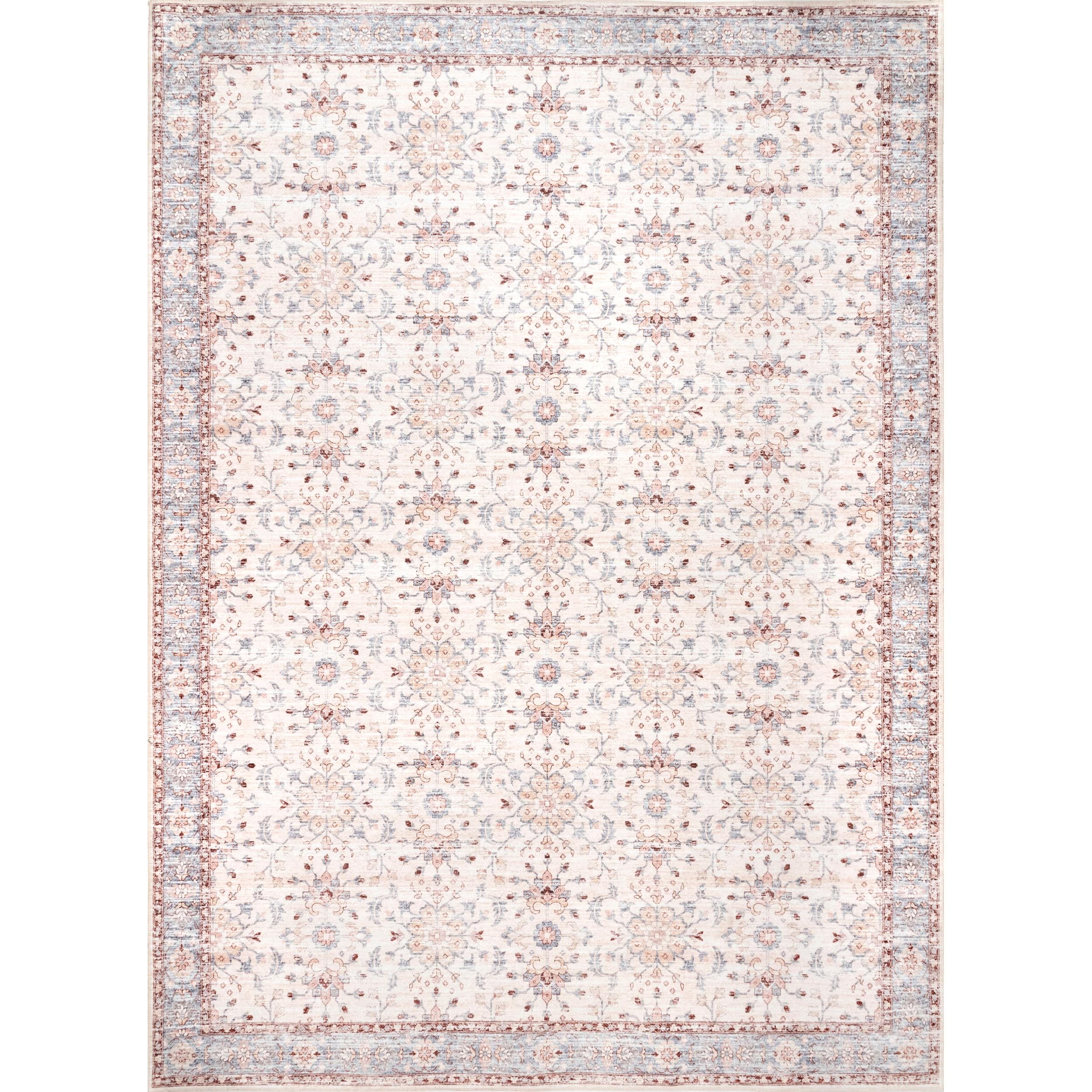 nuLOOM HJAU05A-2608 Aurora 2 x 8 (ft) Loomed Polyester Beige Rectangular Indoor Floral/Botanical Machine washable Runner rug