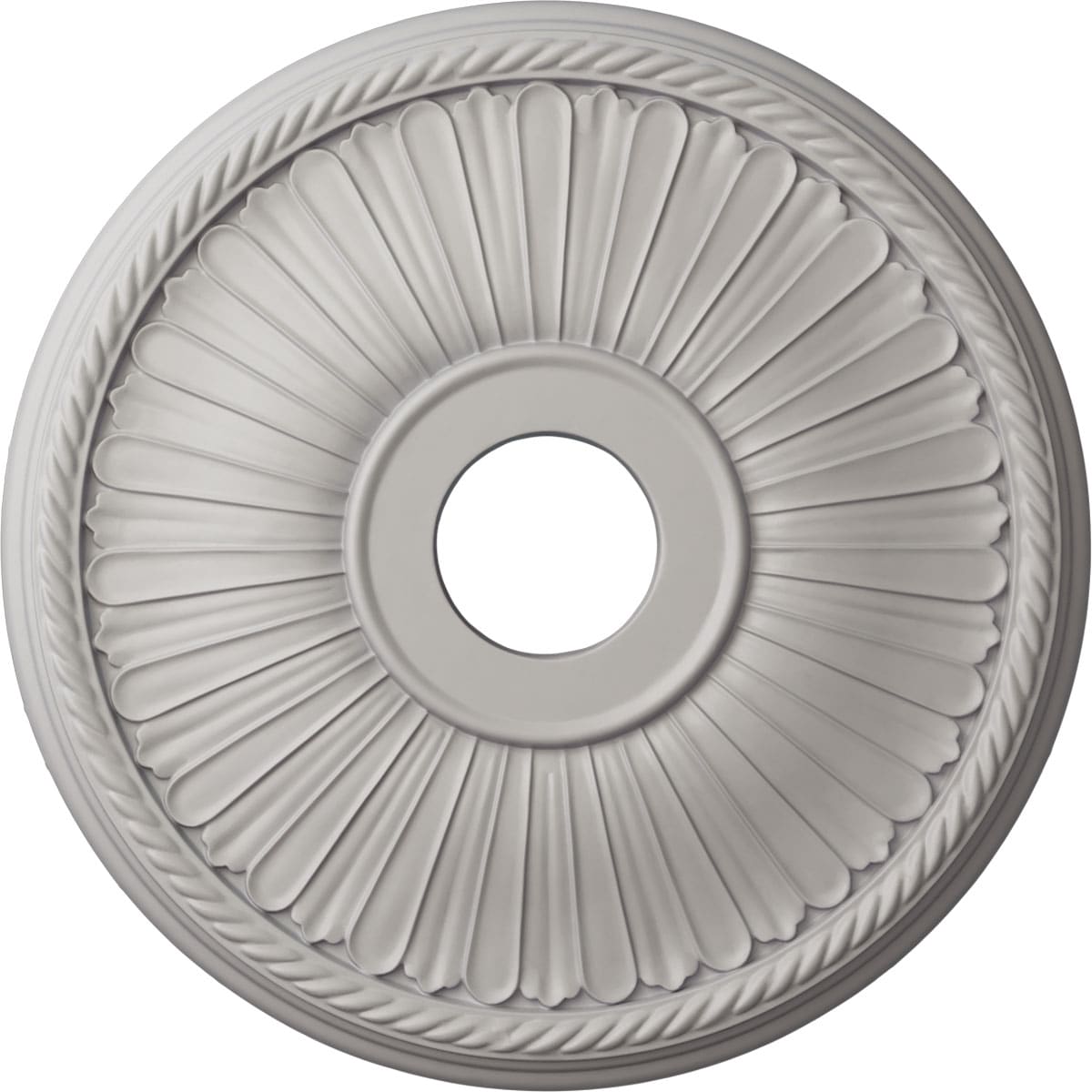 Ultra Pure White Hand-Painted Circular Ceiling Medallion