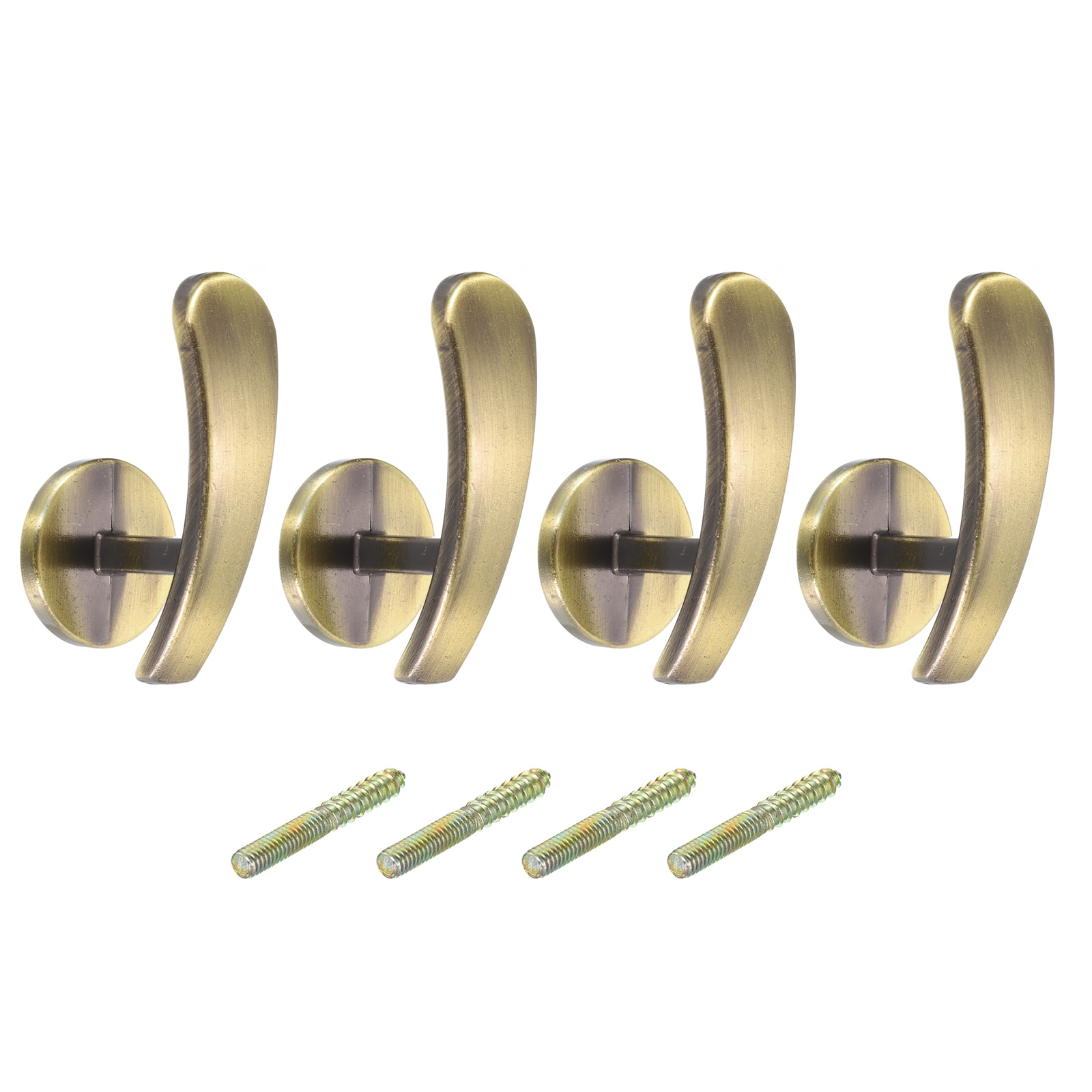 Unique Bargains - 4pcs Curtain Holdback Aluminum Alloy Wall Mounted Drapery Tiebacks Holder Curta...
