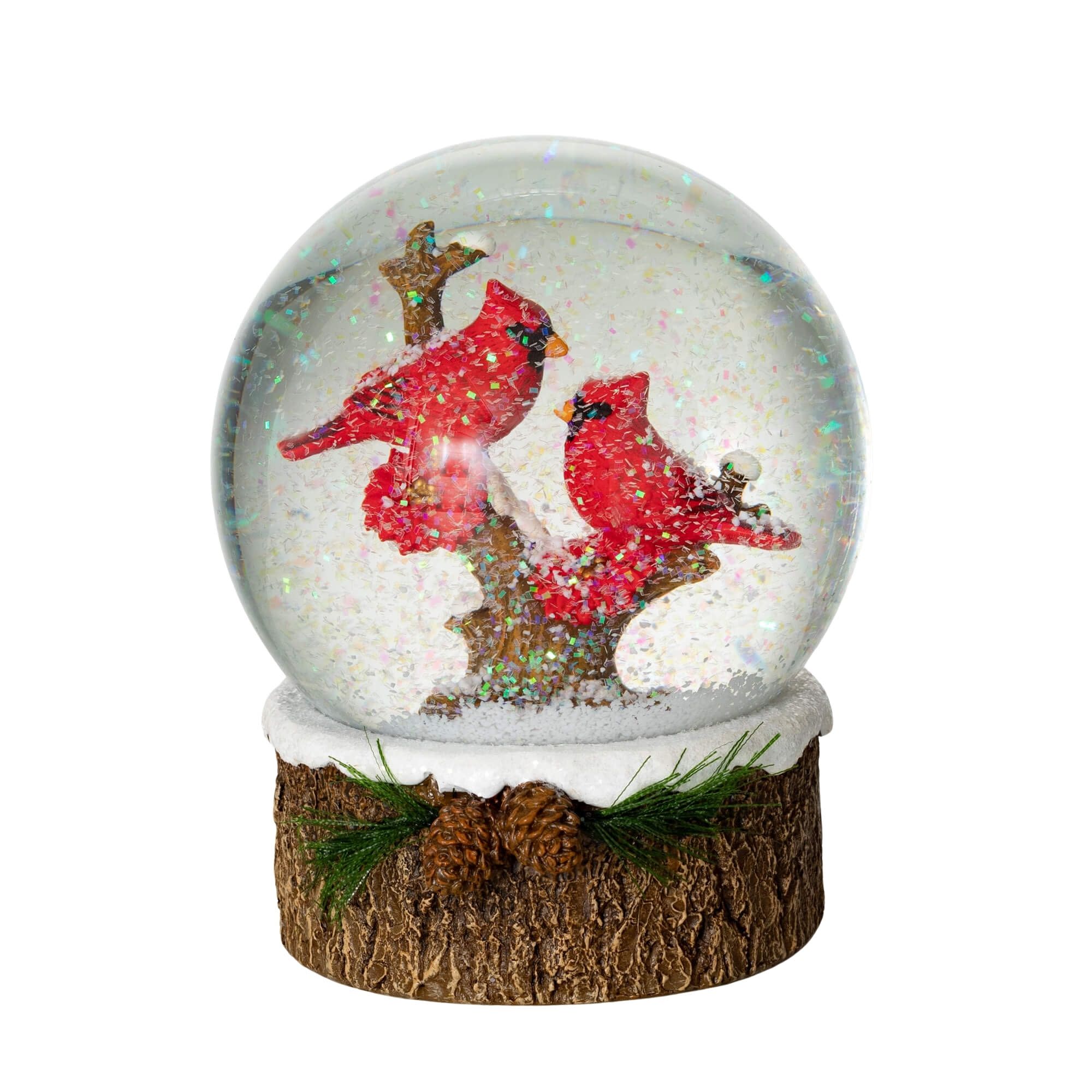 Sullivans PR2910 5-Inches Cabin Christmas Tabletop Decoration Cardinal Christmas Decor