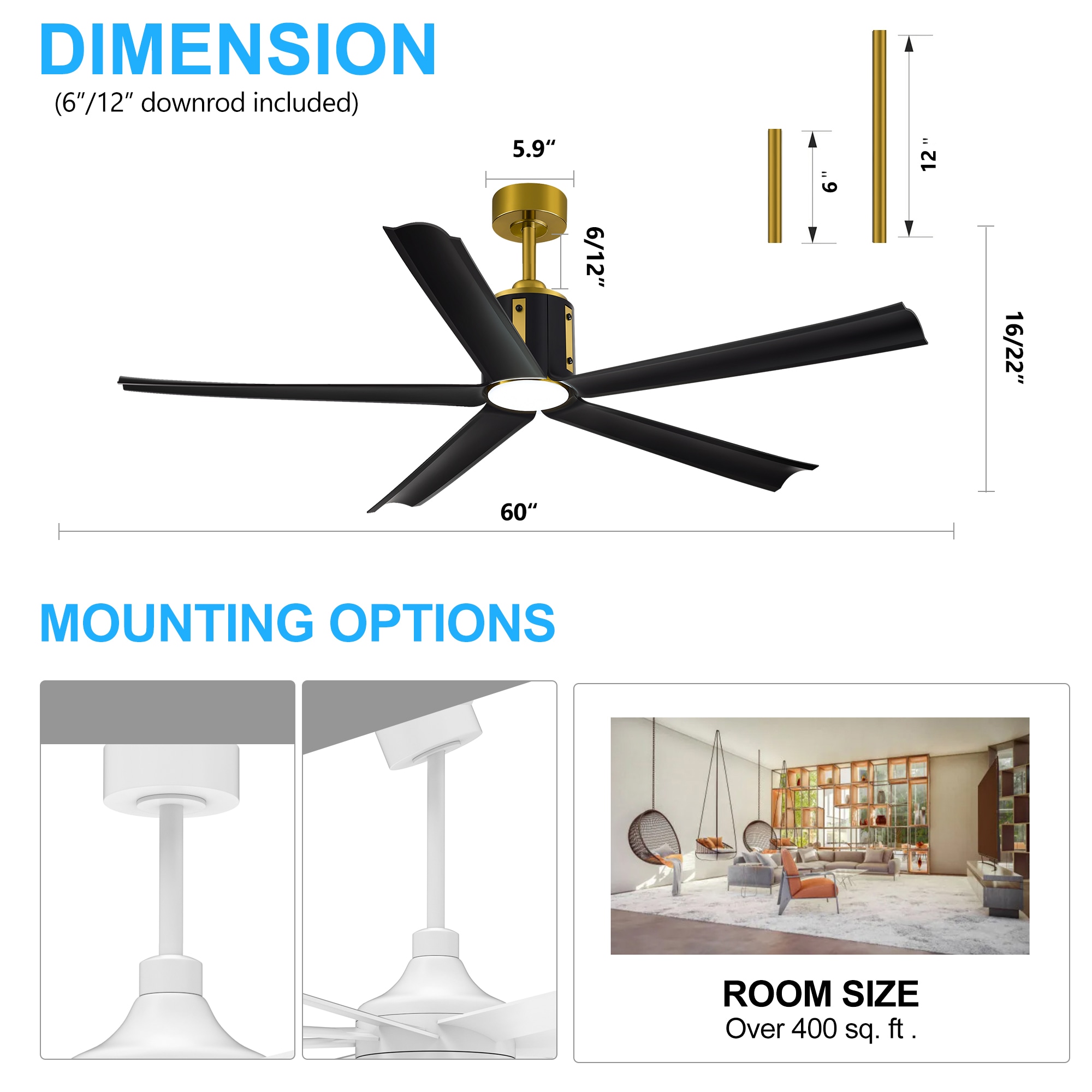 Breezary 23045-GB Ceiling-Fans - View #10