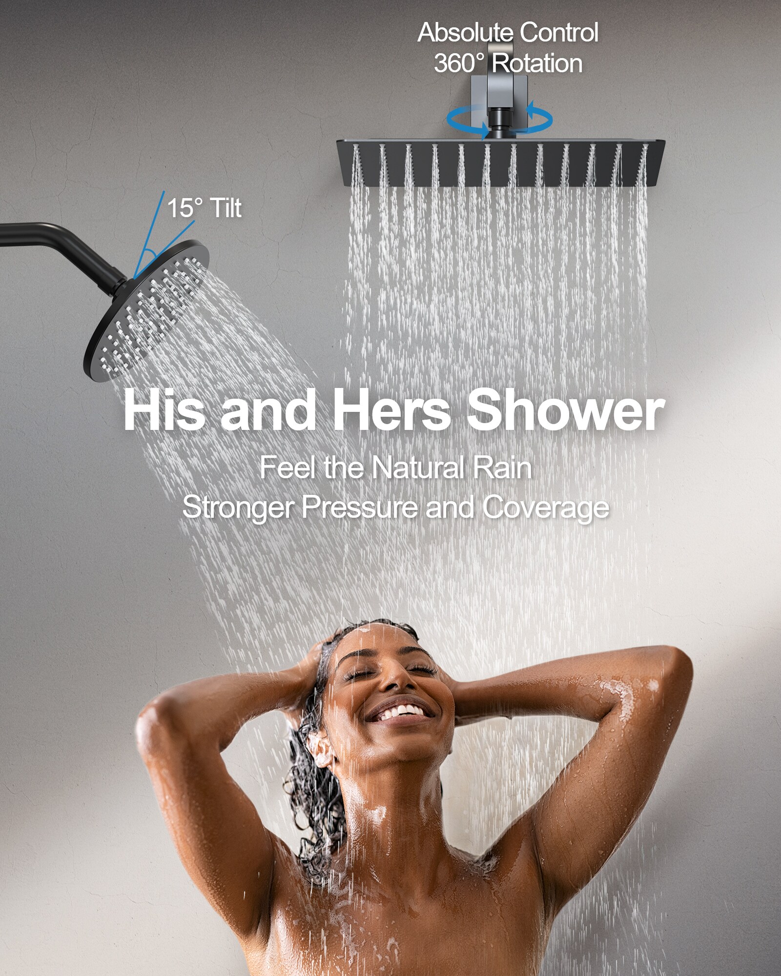 GRANDJOY SGF10GJ-17-BL12 Showerhead-Bar-Panels - View #5