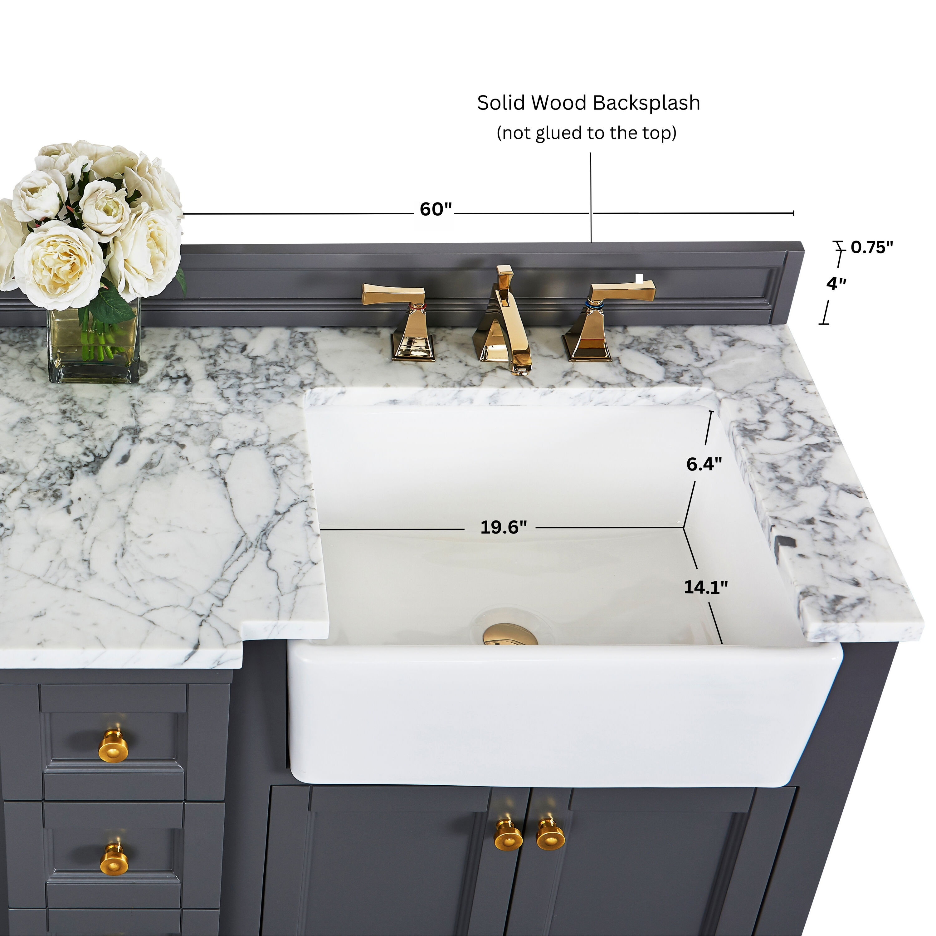Ancerre Designs VTSADELINE60SGCWGD Bath-Vanity-Combo - View #5