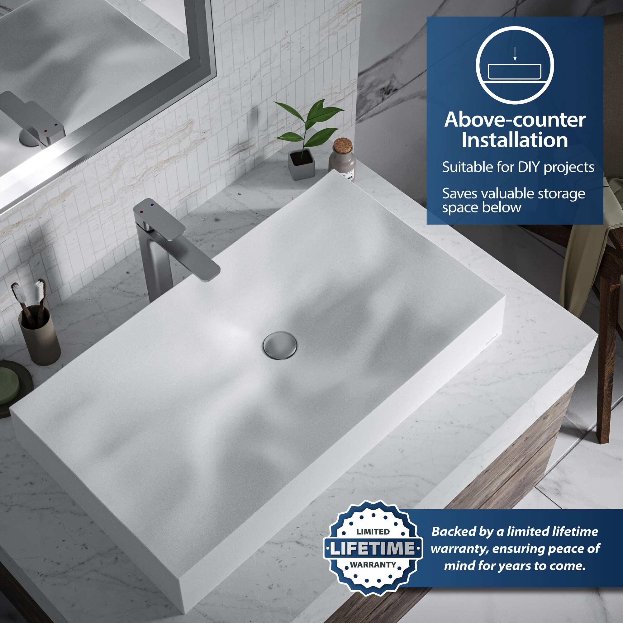 Karran SQS300WH Bath-Sink - View #3