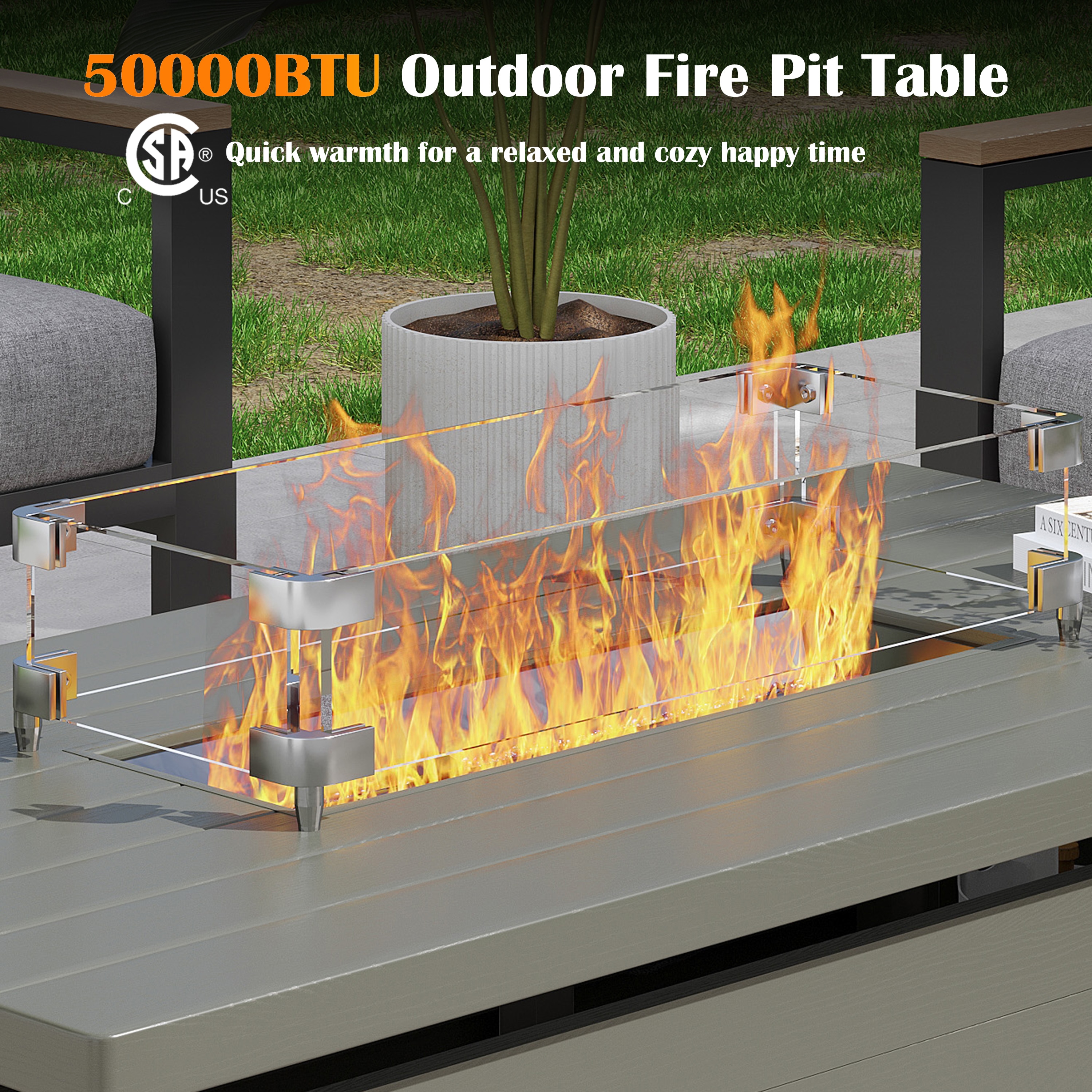 AURA OUTDOOR LS-SIS009-GN-FPSP Patio-Conversation-Sets - View #3