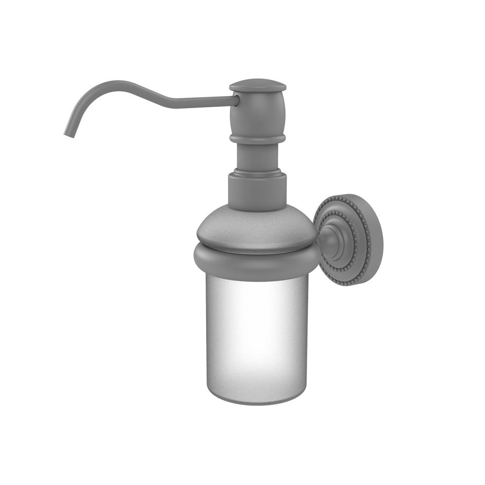 Allied Brass DT-60-GYM Dottingham Matte Gray 5-oz. Capacity Wall-mount Soap and Lotion Dispenser