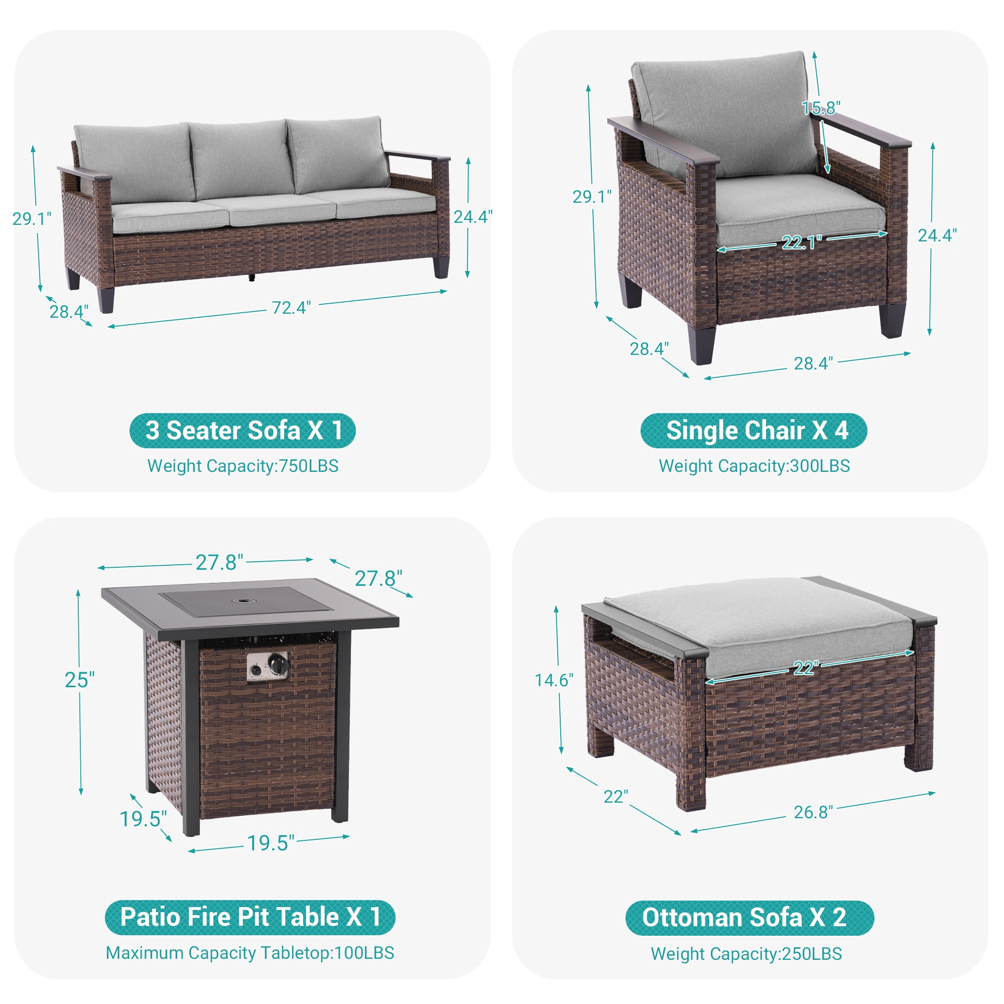 ACEGOSES LW-126BLY-S2T4 Patio-Conversation-Sets - View #3