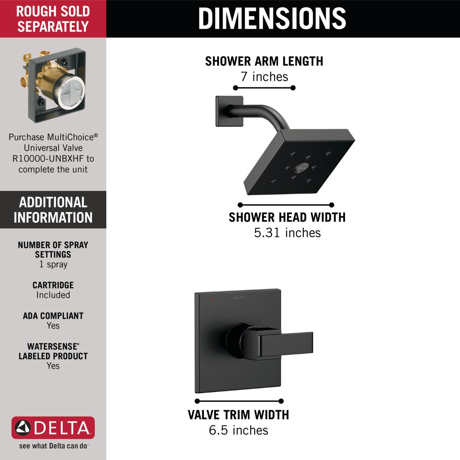 Delta T14267-BL Tub-Shower-Faucets - View #3