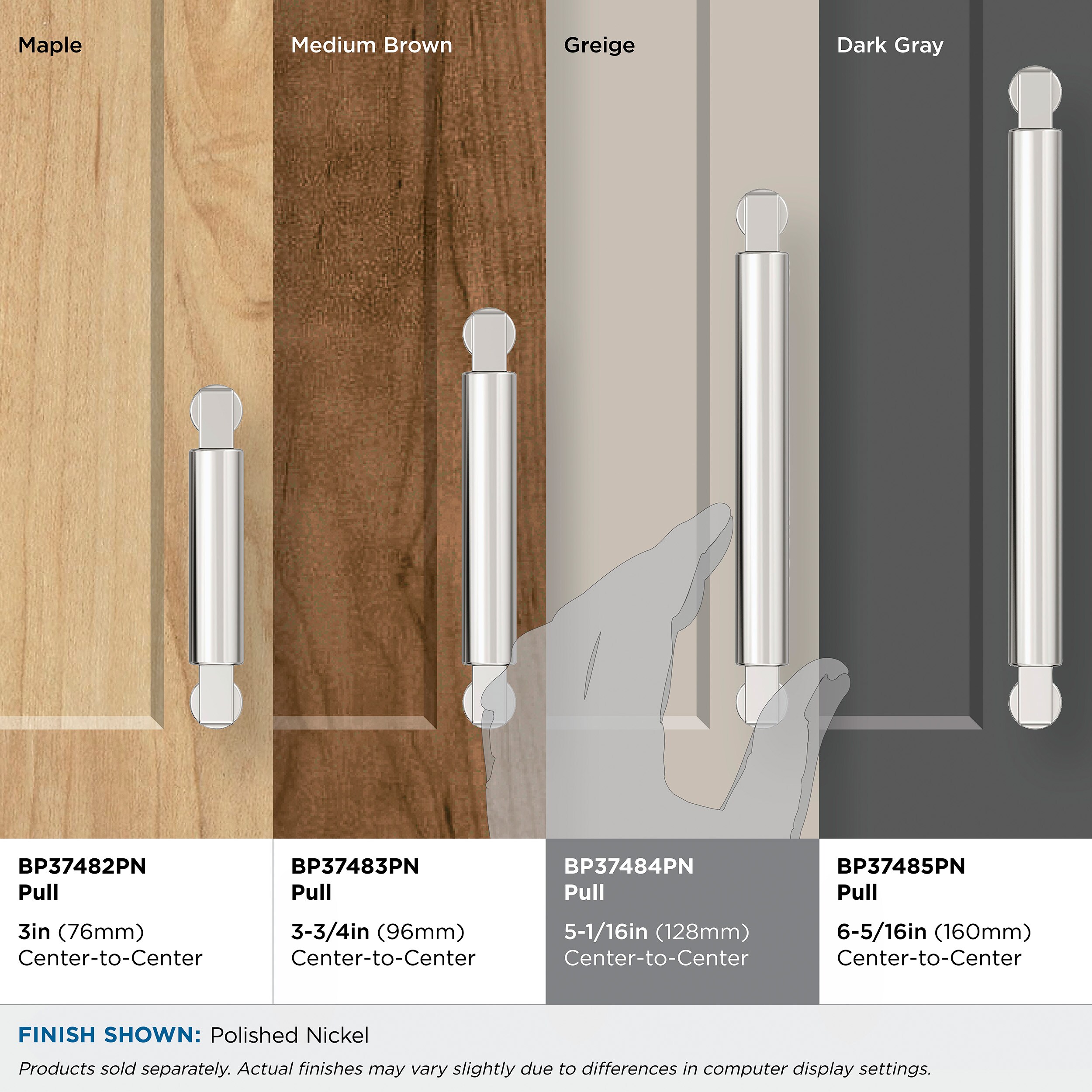 Amerock BP37484PN Cabinet-Pulls - View #7