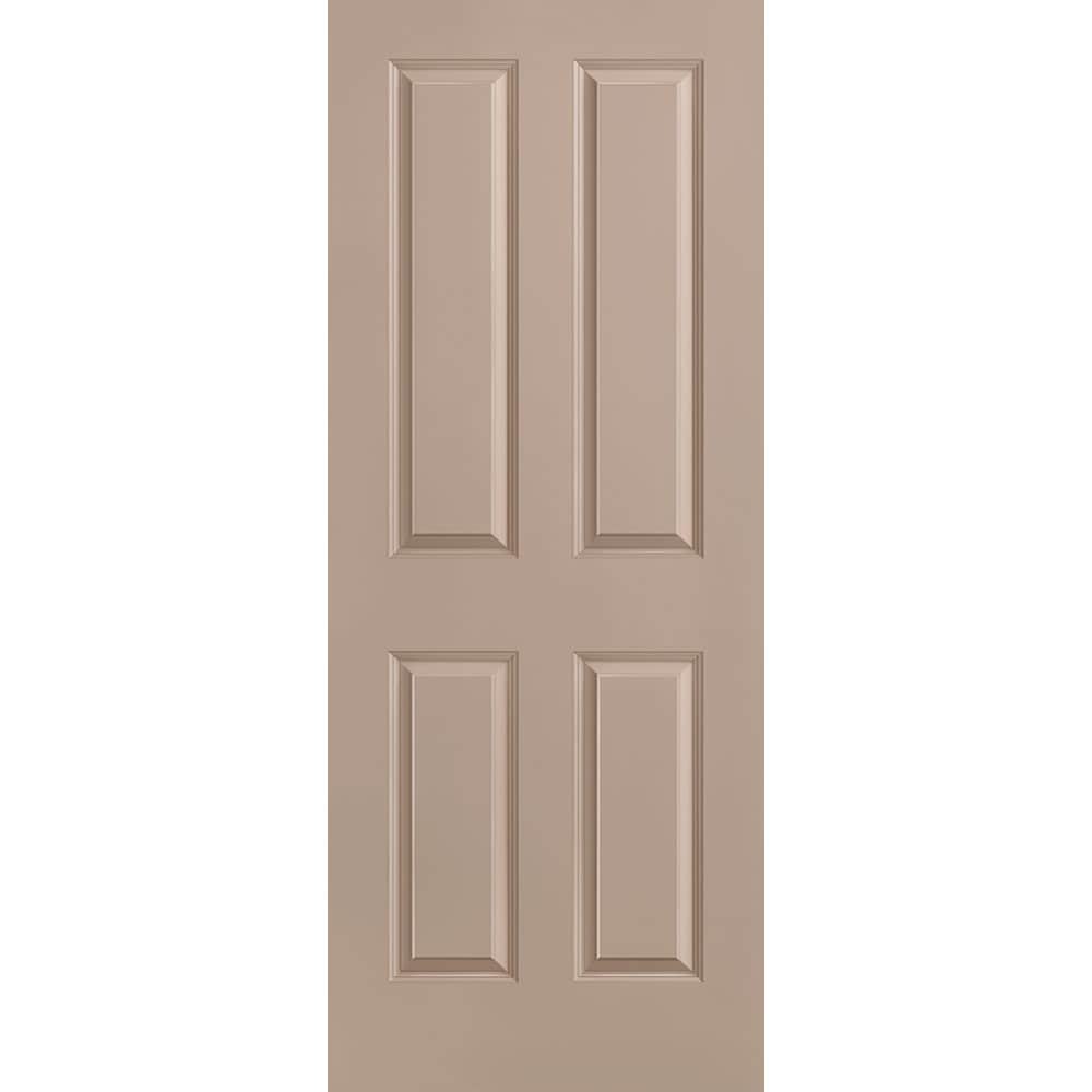 Masonite 1316426 Traditional 32-in x 80-in Sandpiper 4 panel square Smooth Solid core Prefinished Molded composite Slab Door